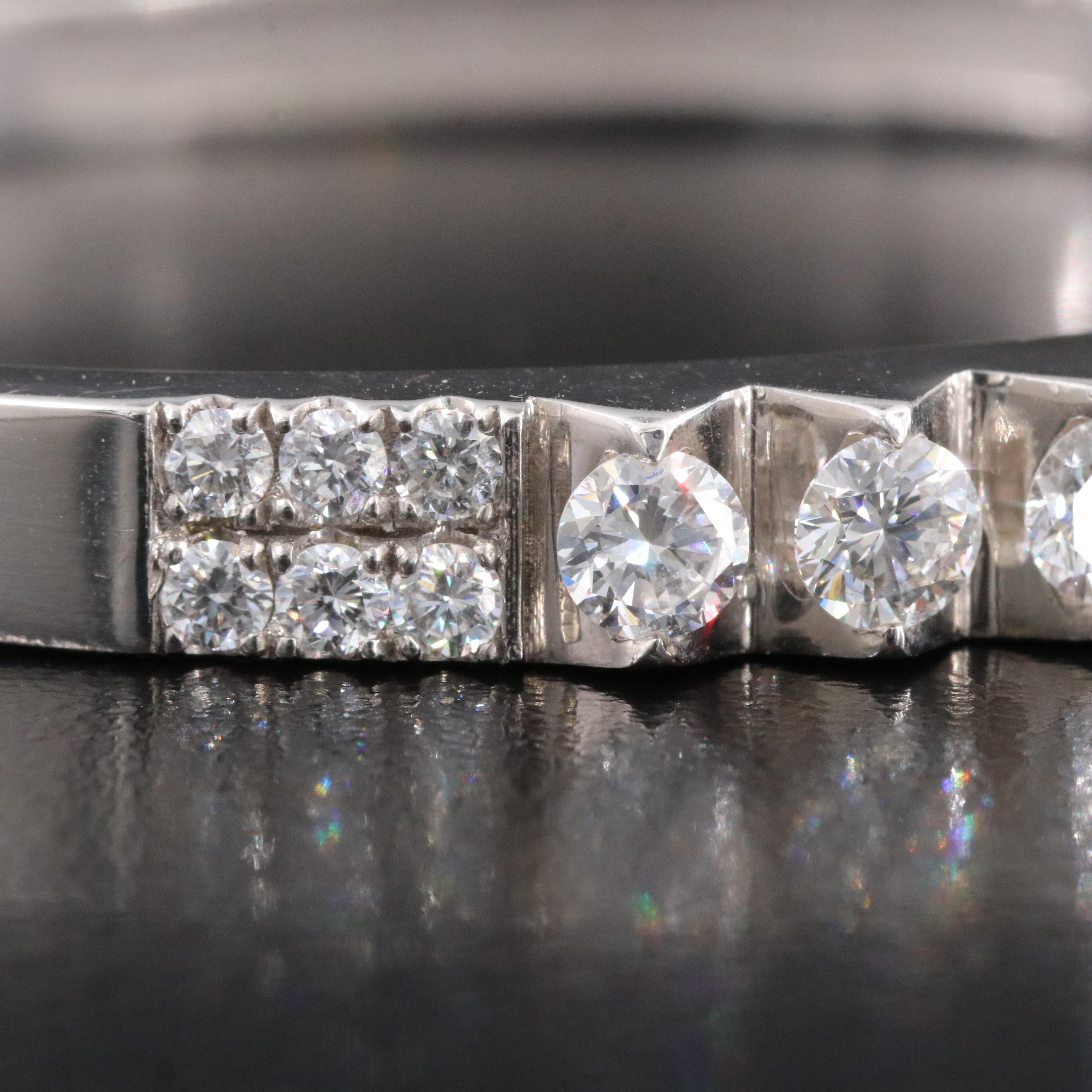 10K 3.01 CTW Lab Grown Diamond Hinged Bangle Bracelet