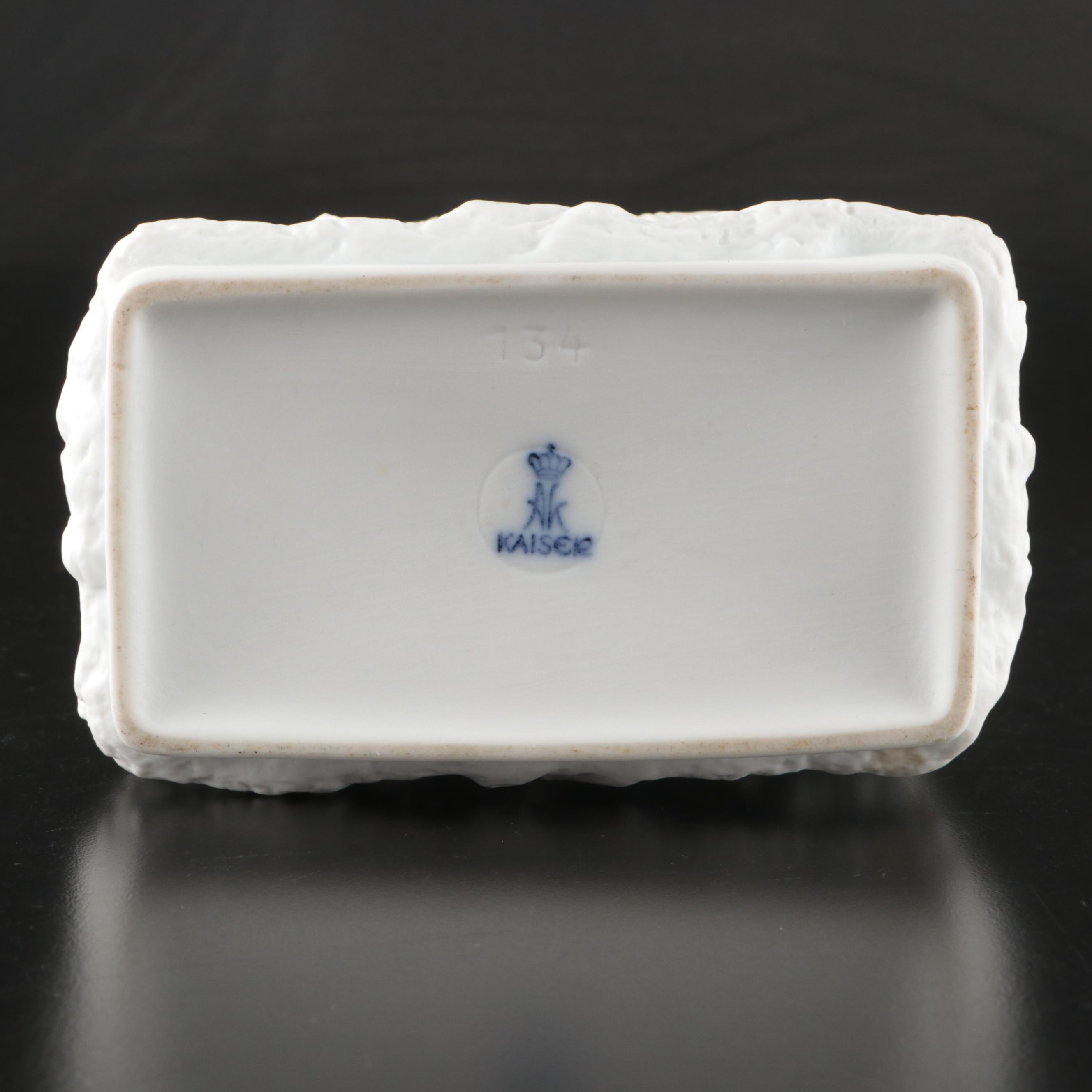 Alboth & Kaiser White Porcelain Fossil Vase