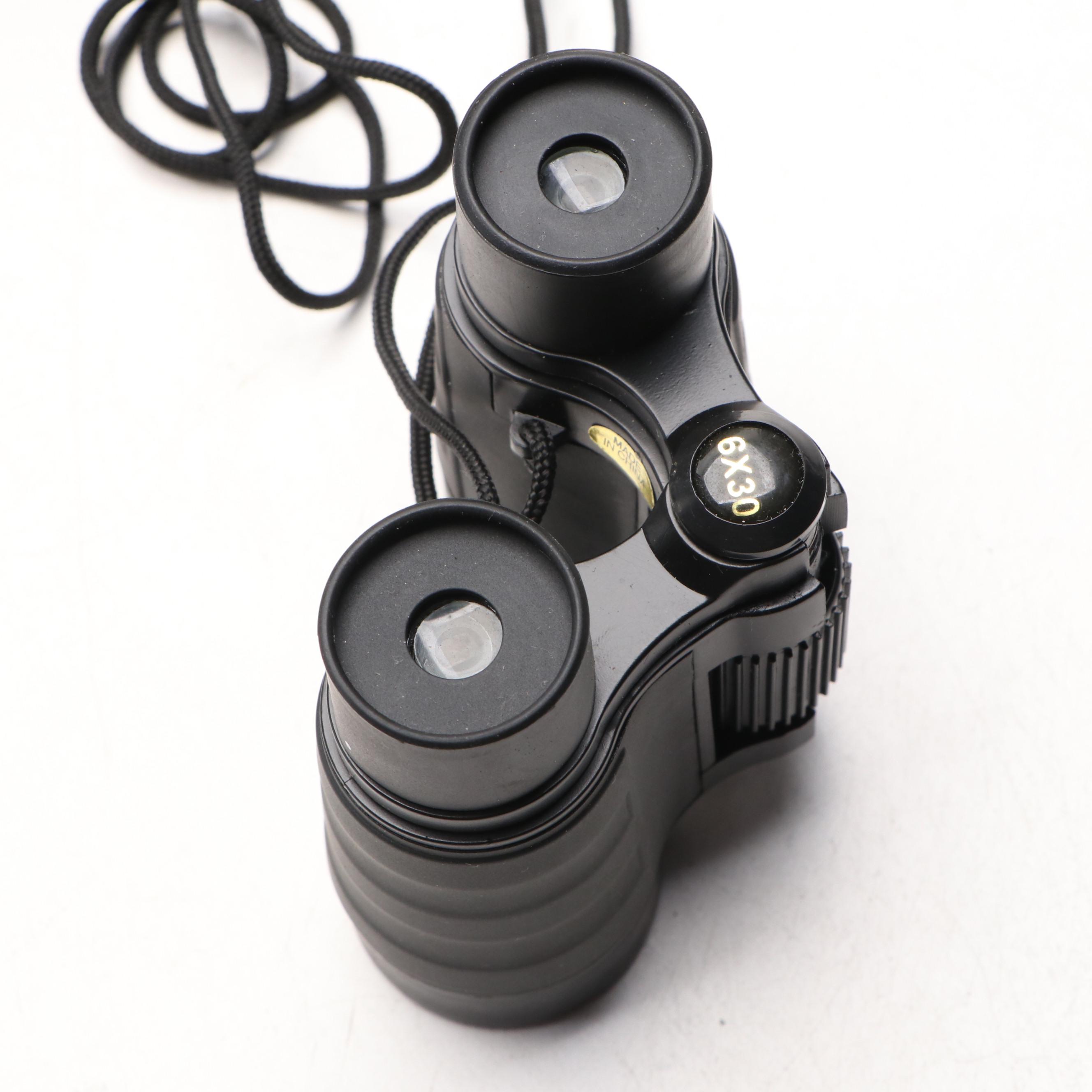 Kodak 8mm Brownie Movie Camera and Bushnell Binoculars, Mid-20th Century