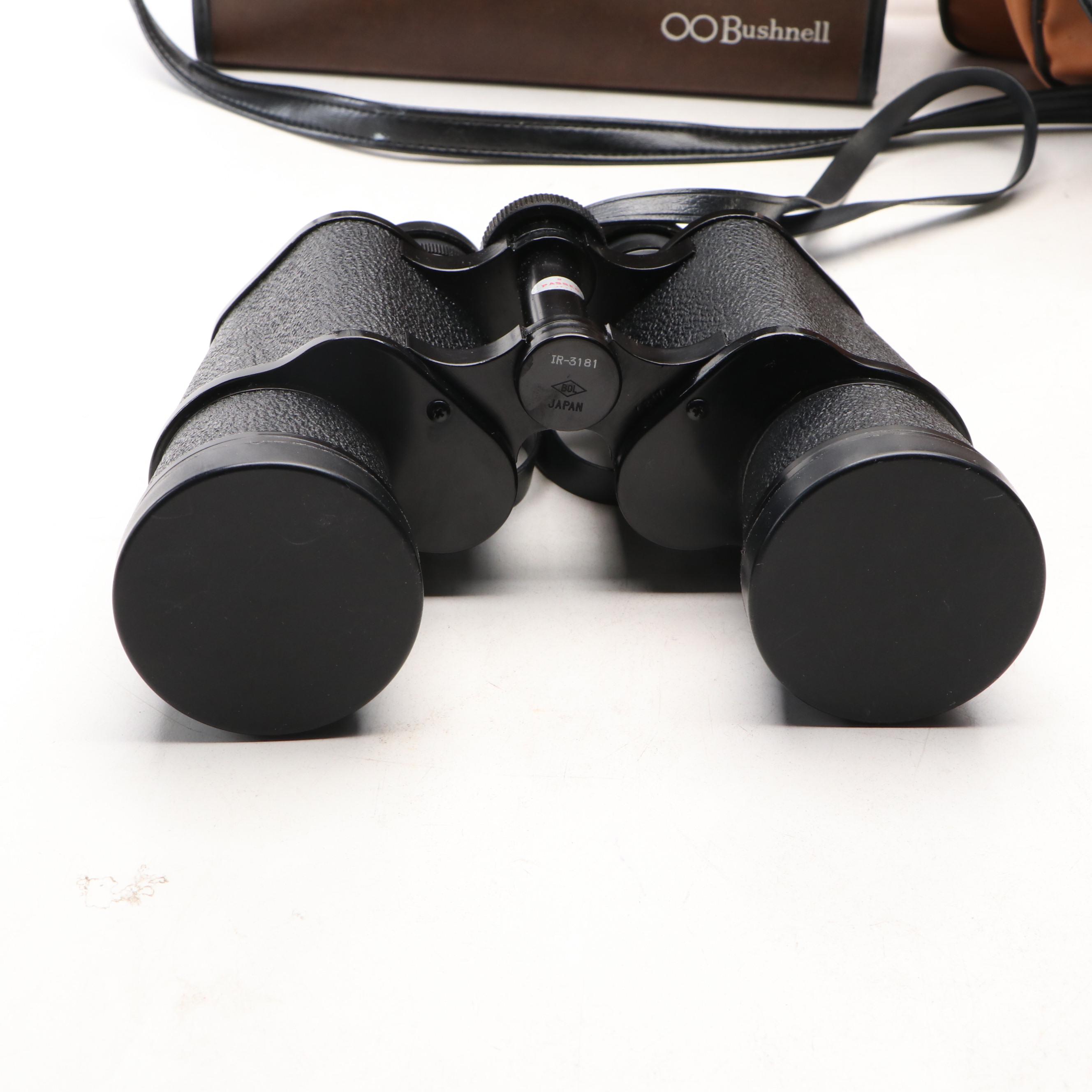 Kodak 8mm Brownie Movie Camera and Bushnell Binoculars, Mid-20th Century