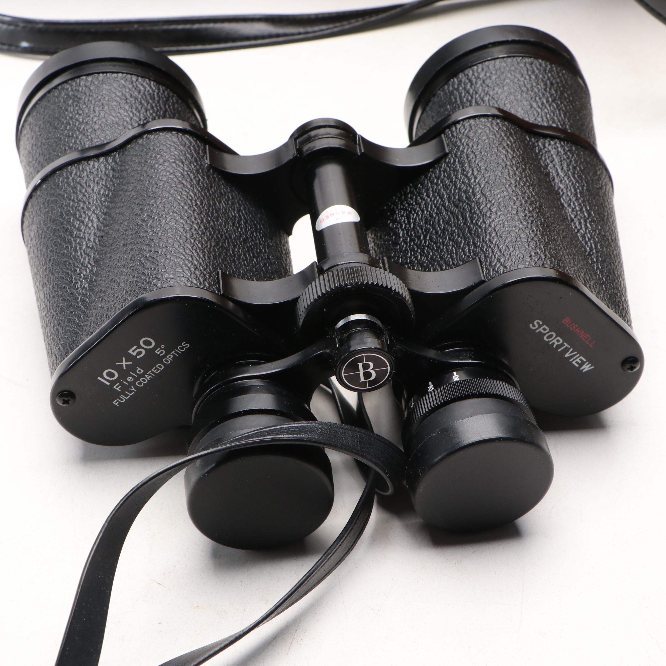 Kodak 8mm Brownie Movie Camera and Bushnell Binoculars, Mid-20th Century