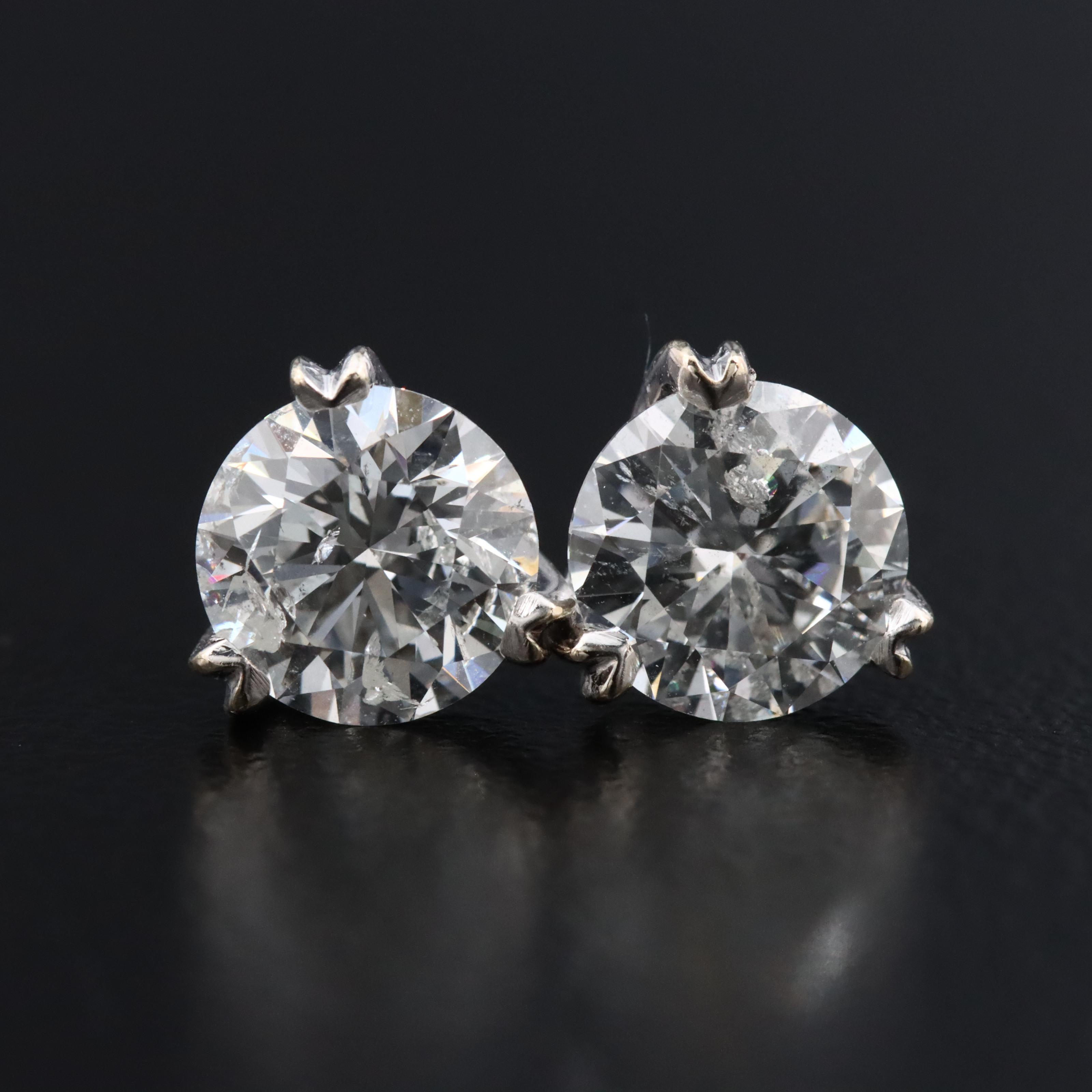 18K 1.89 CTW Diamond Stud Earrings