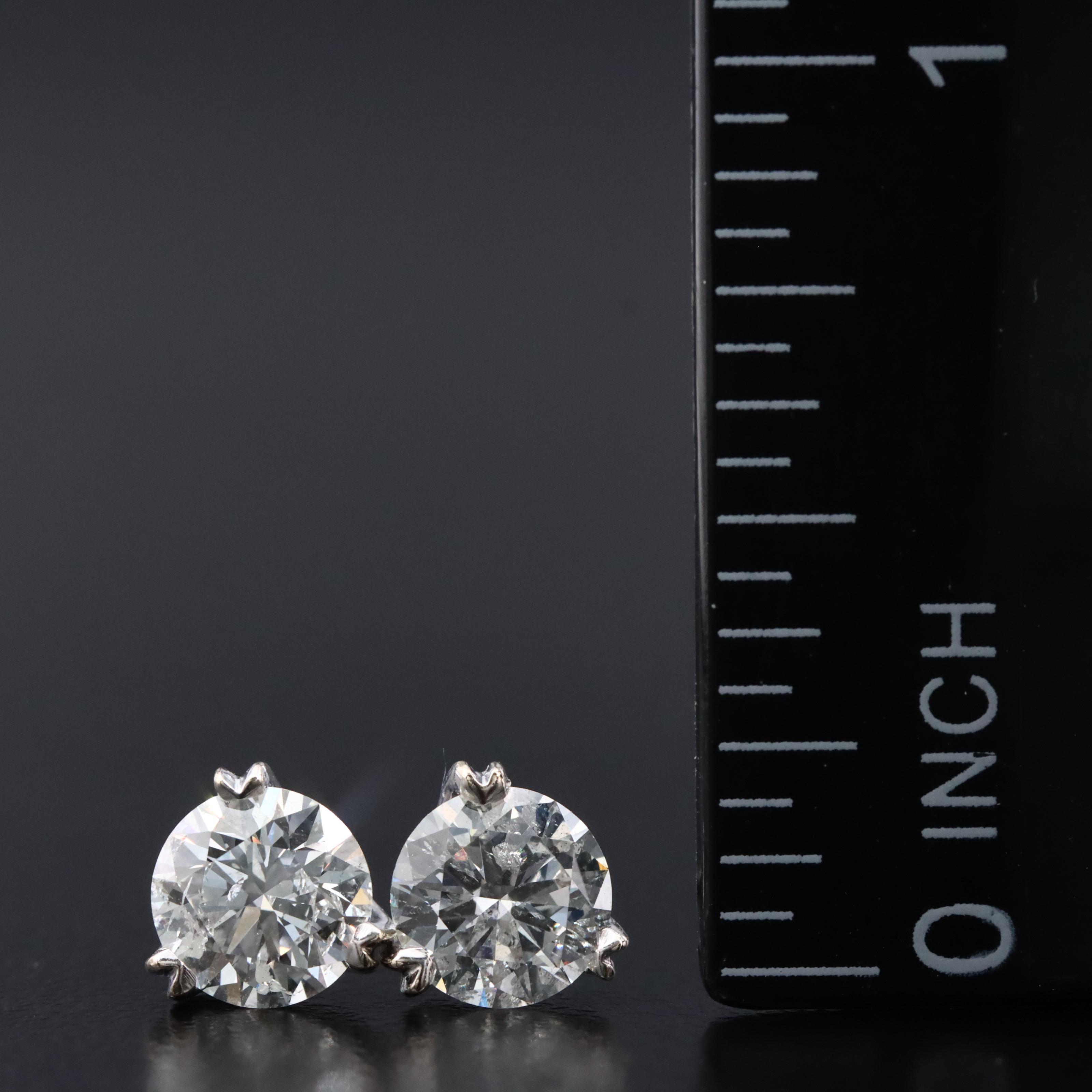 18K 1.89 CTW Diamond Stud Earrings