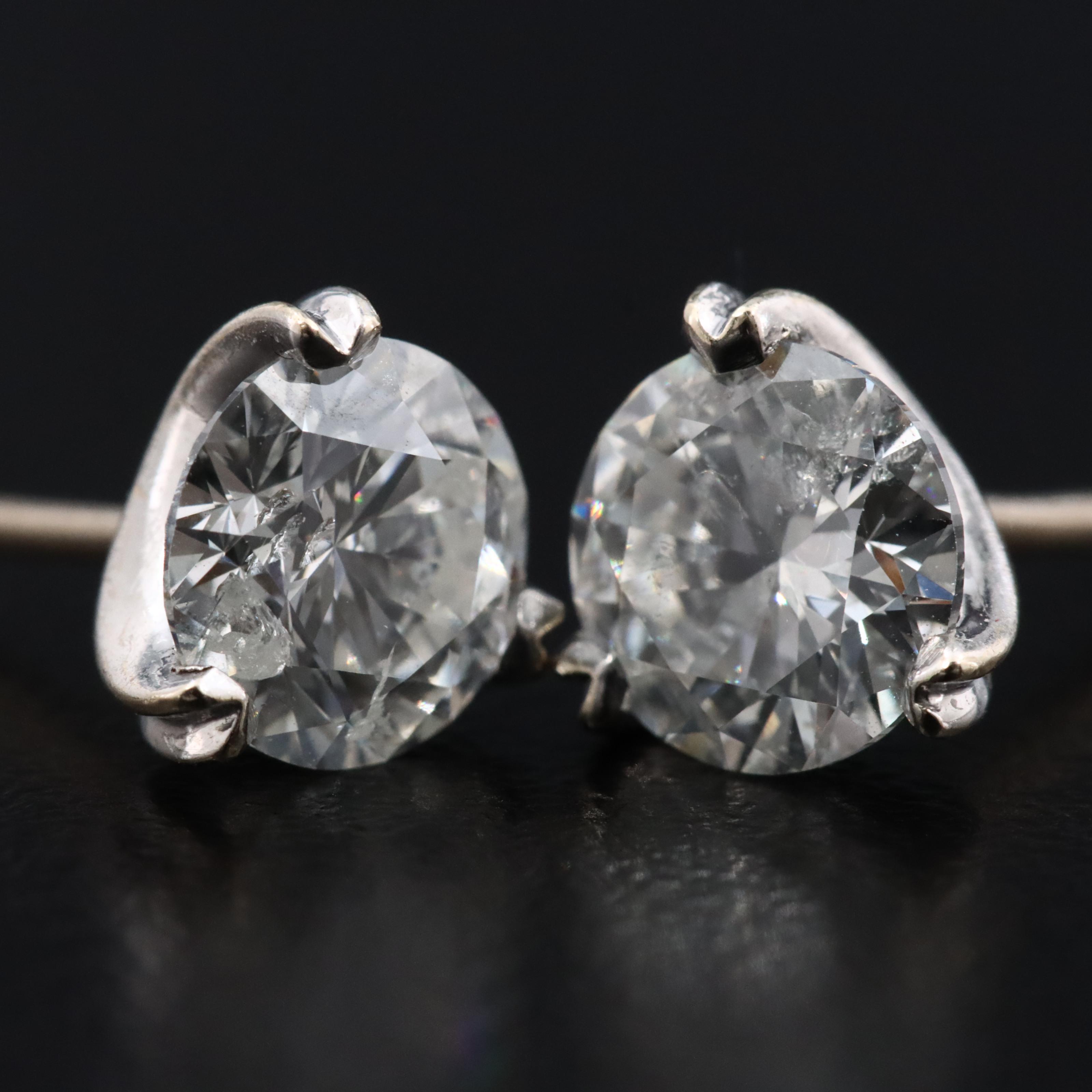 18K 1.89 CTW Diamond Stud Earrings