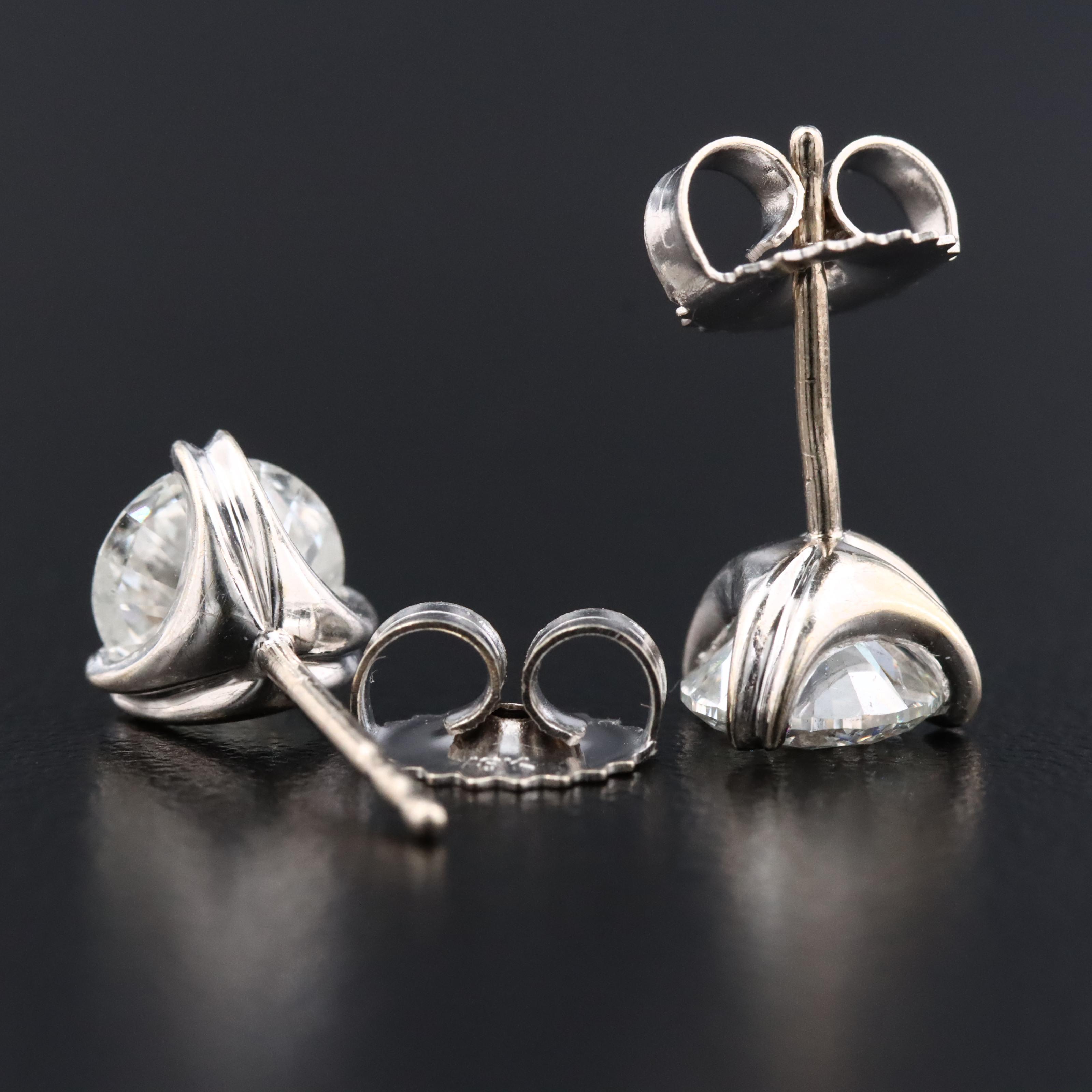 18K 1.89 CTW Diamond Stud Earrings