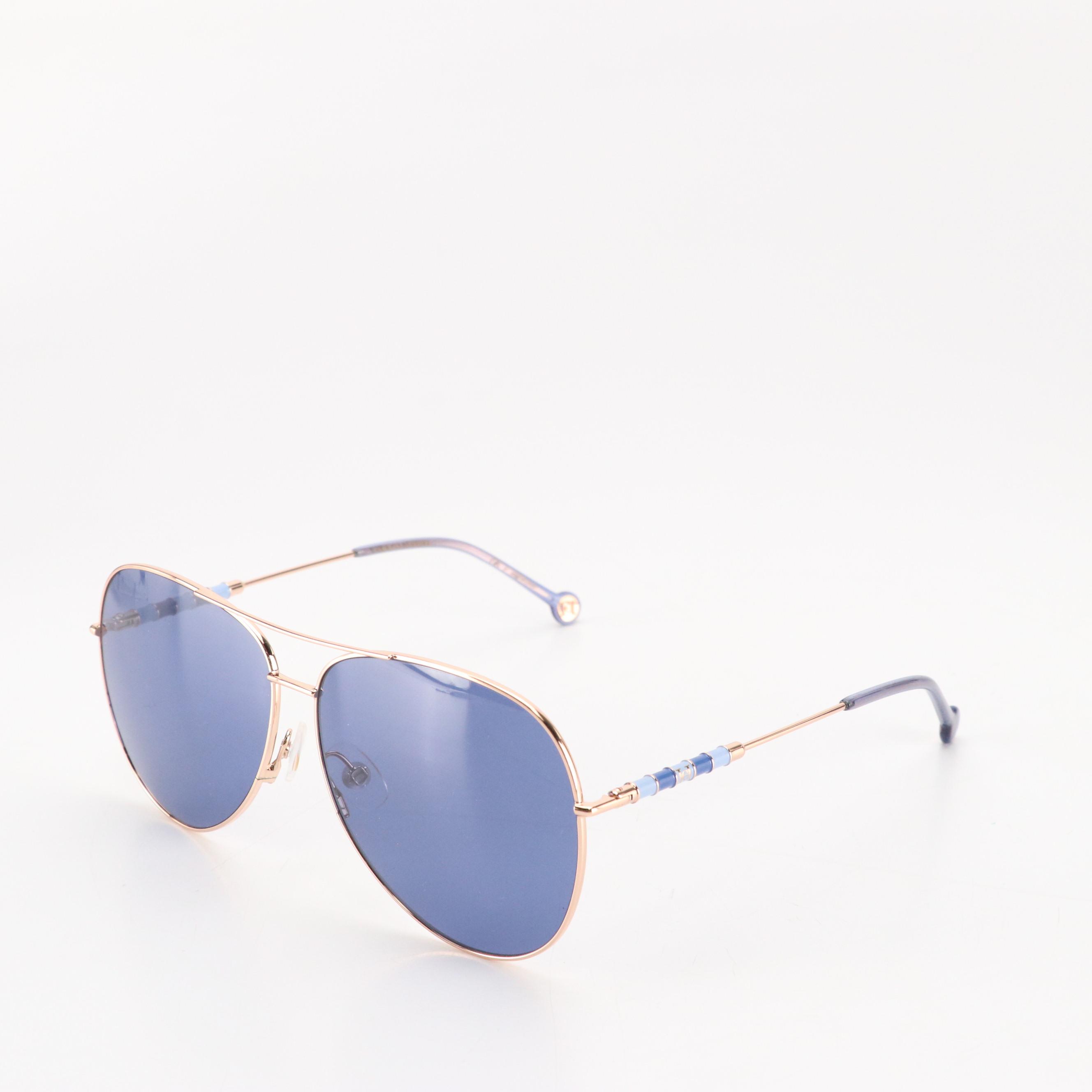 Carolina Herrera CH0034 Oversized Aviator Sunglasses with Case