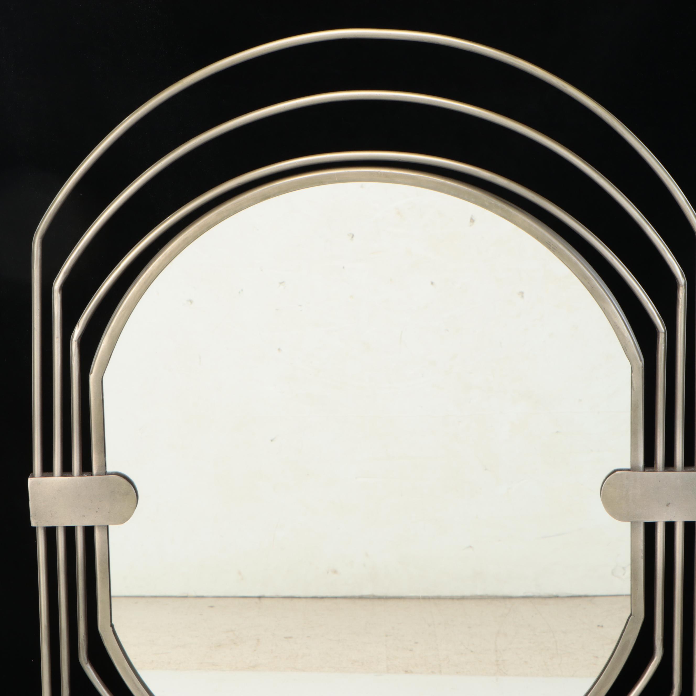 Modernist Style Metal Framed Vanity Mirror