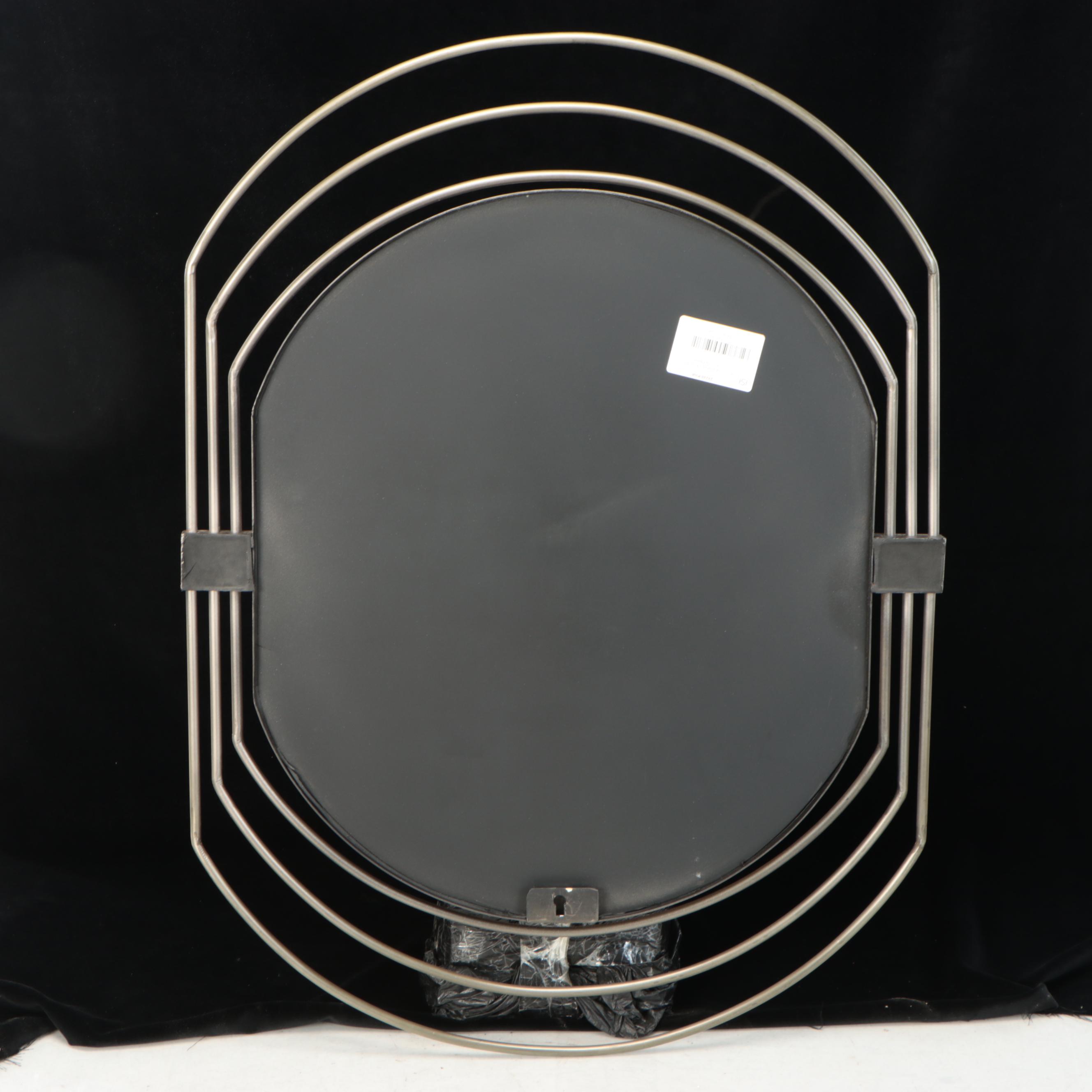 Modernist Style Metal Framed Vanity Mirror