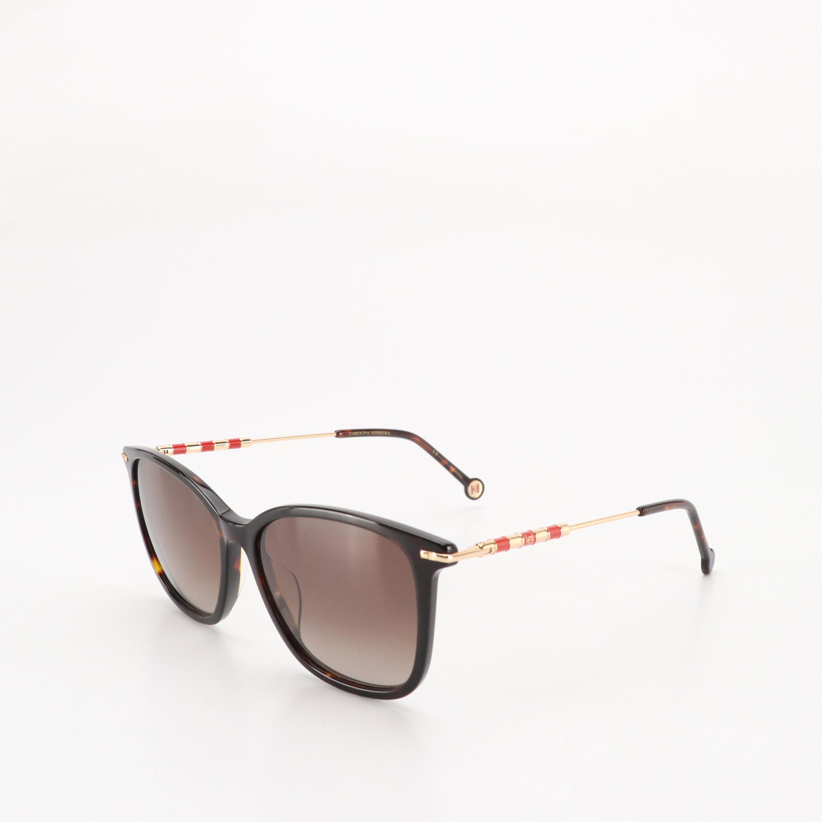 Carolina Herrera HER0100/G/S Modified Cat Eye Sunglasses with Case