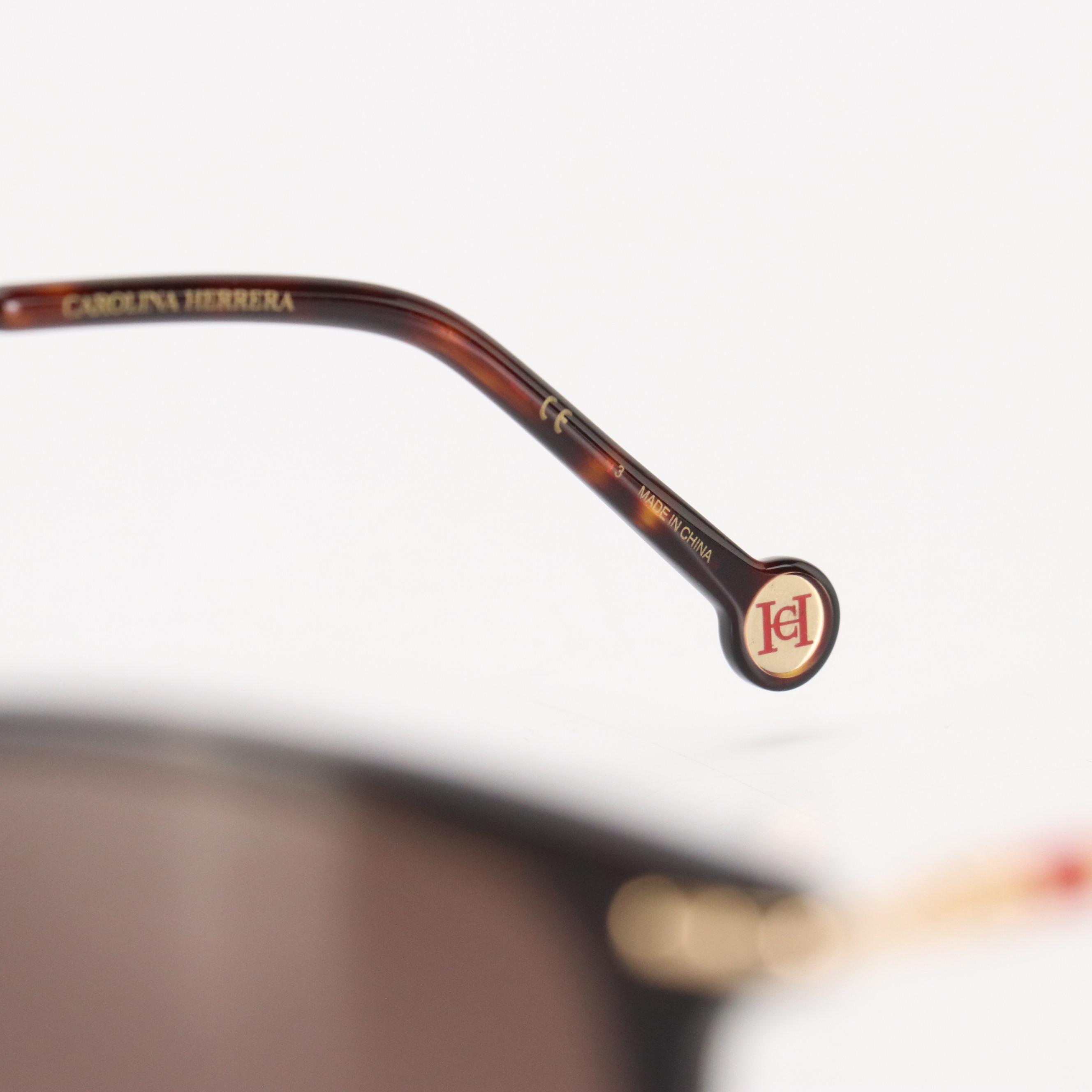 Carolina Herrera HER0100/G/S Modified Cat Eye Sunglasses with Case