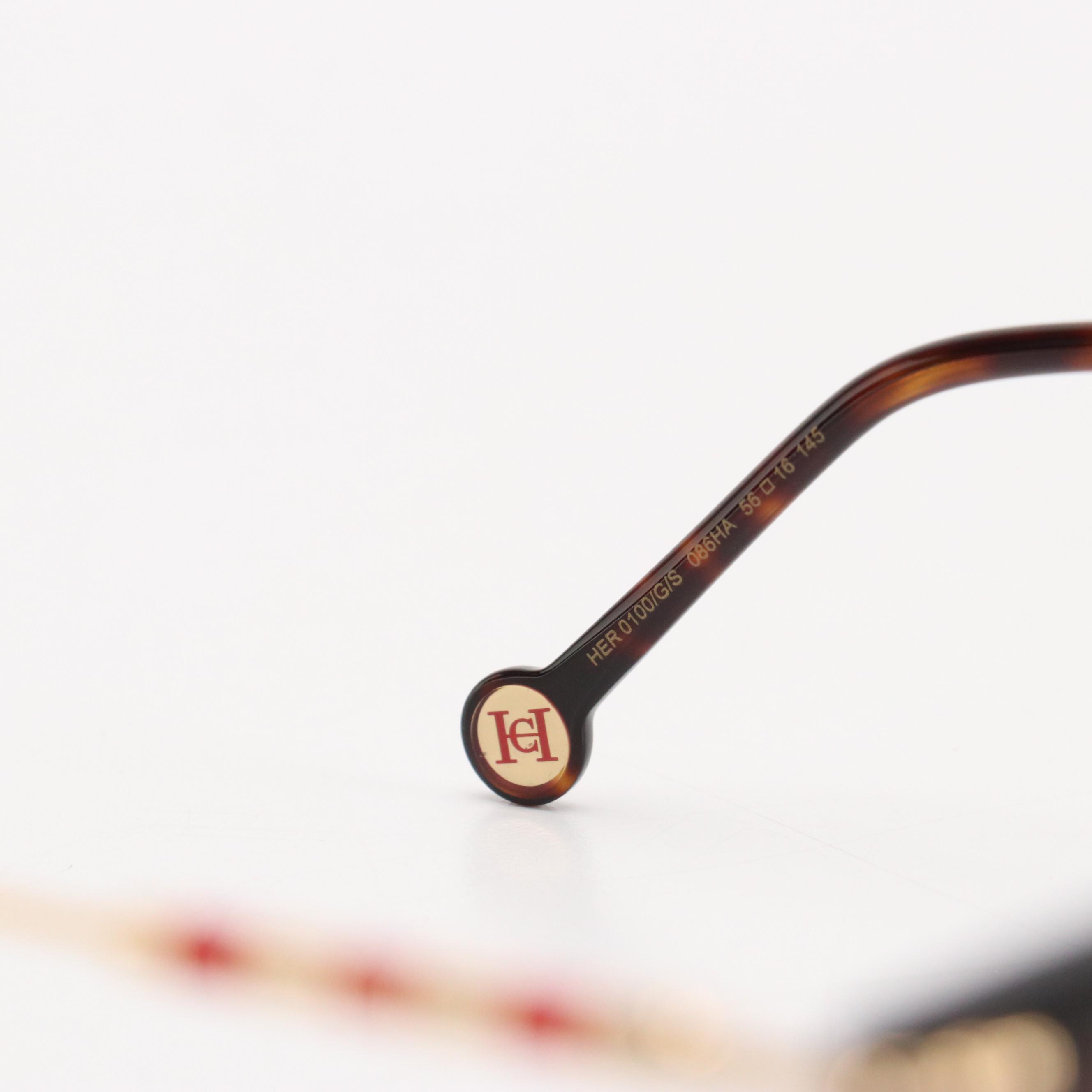 Carolina Herrera HER0100/G/S Modified Cat Eye Sunglasses with Case