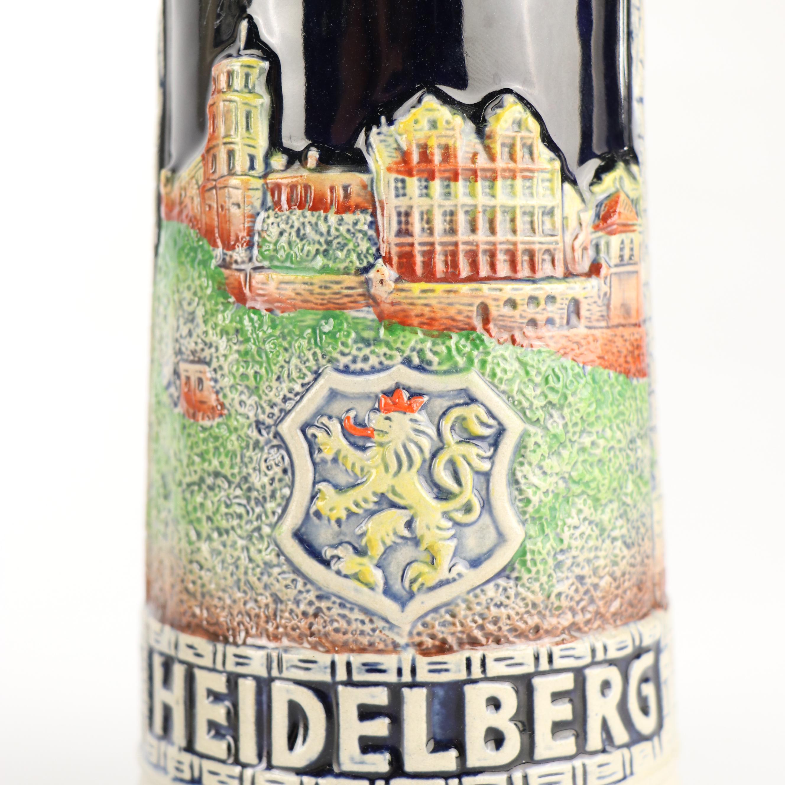 Avon and King Ceramic Hand-Painted Beer Steins, 1970s