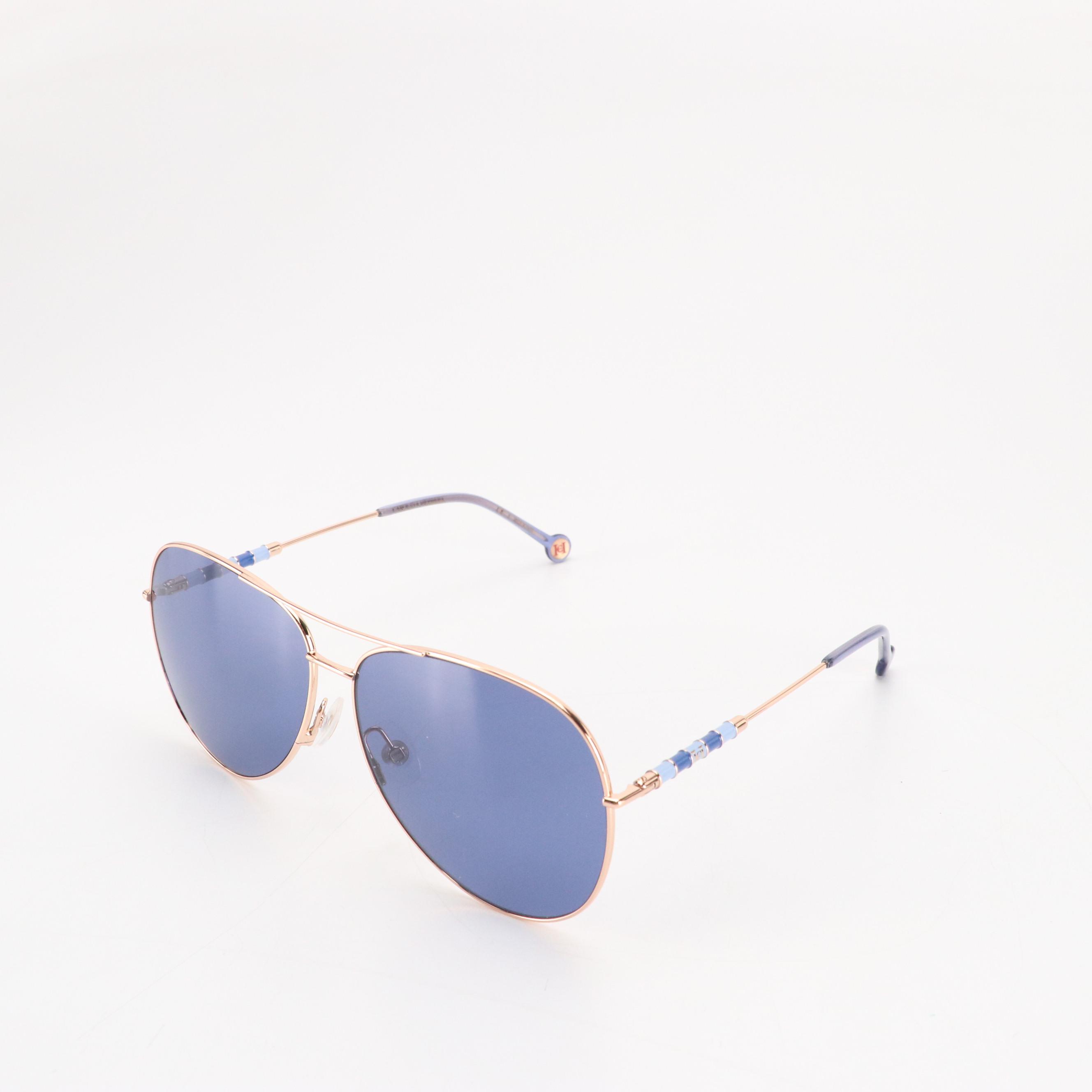 Carolina Herrera CH0034 Oversized Aviator Sunglasses with Case