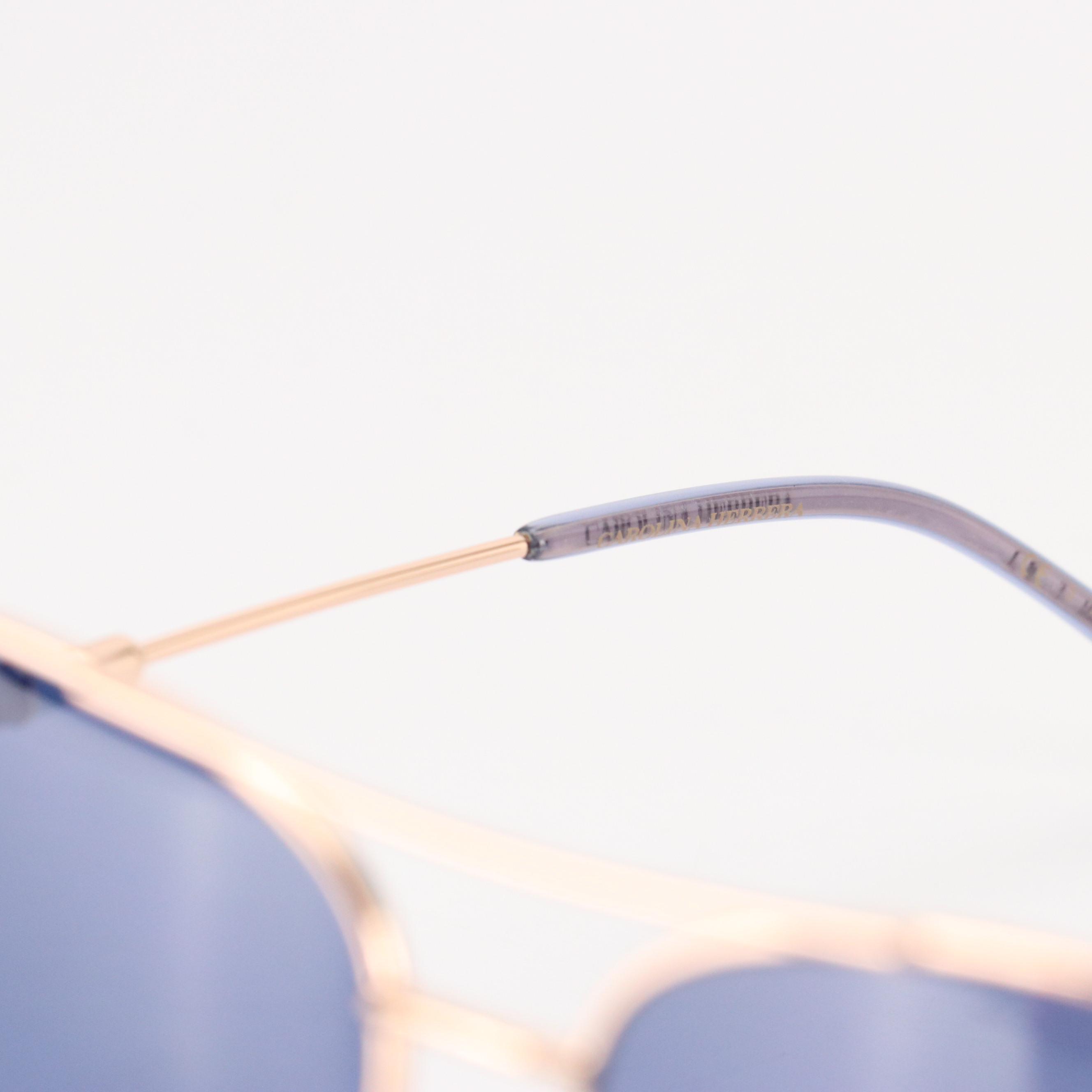 Carolina Herrera CH0034 Oversized Aviator Sunglasses with Case