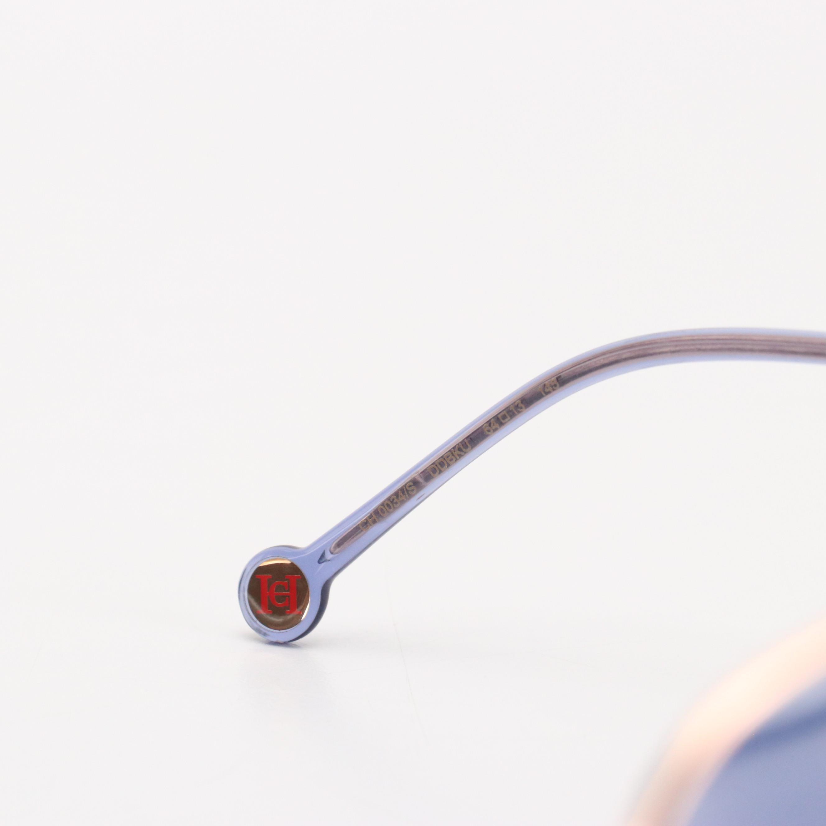 Carolina Herrera CH0034 Oversized Aviator Sunglasses with Case