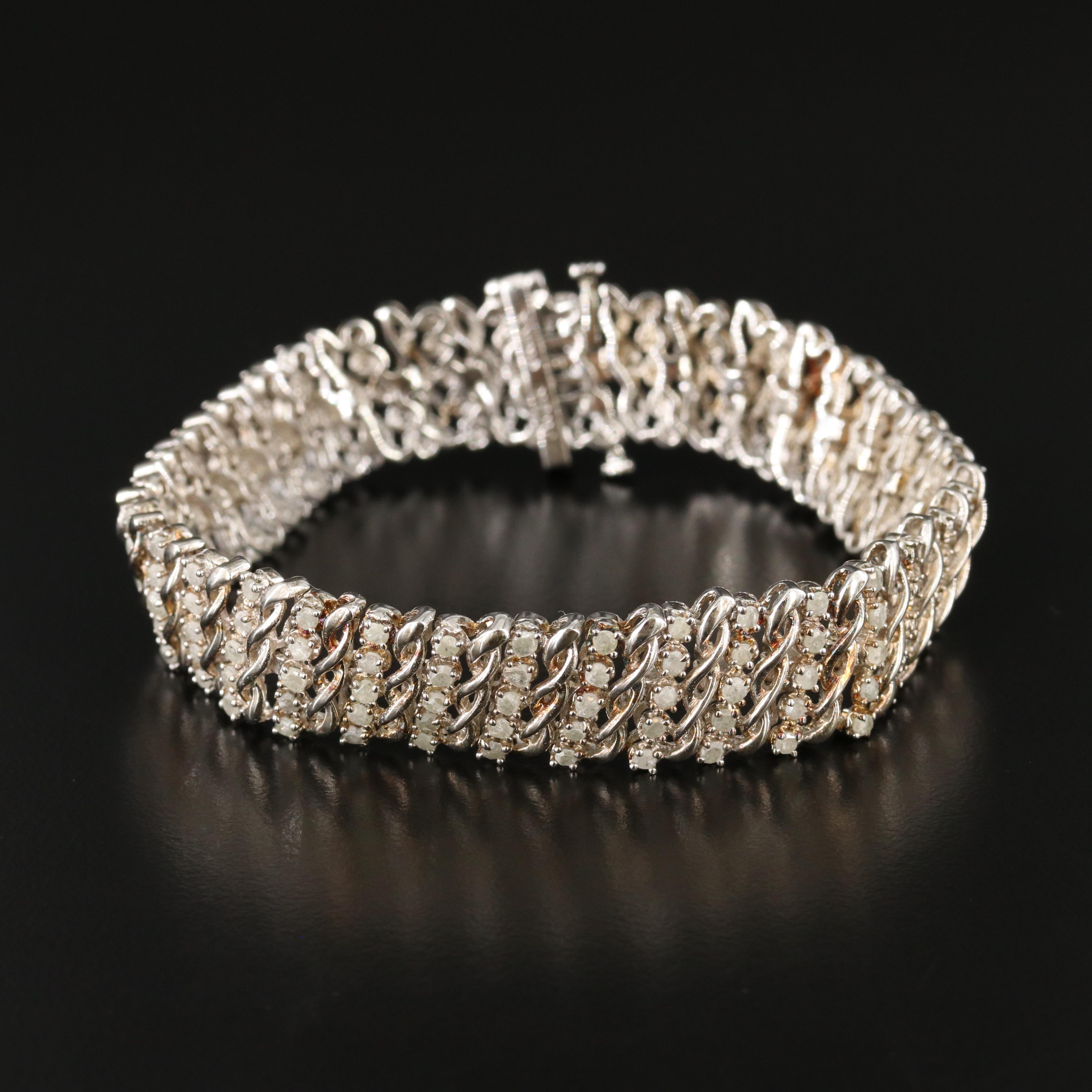 Sterling Diamond Bracelet