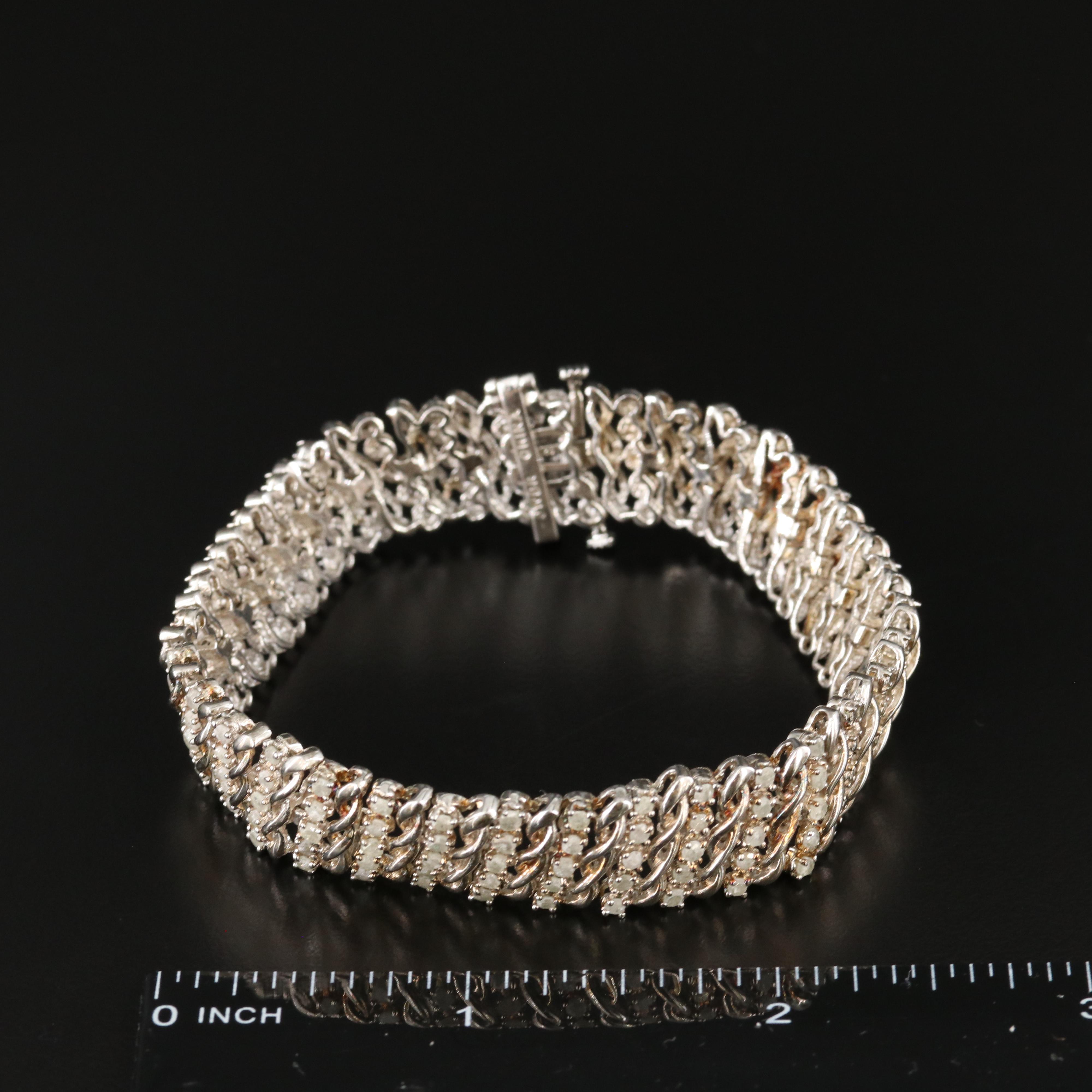 Sterling Diamond Bracelet
