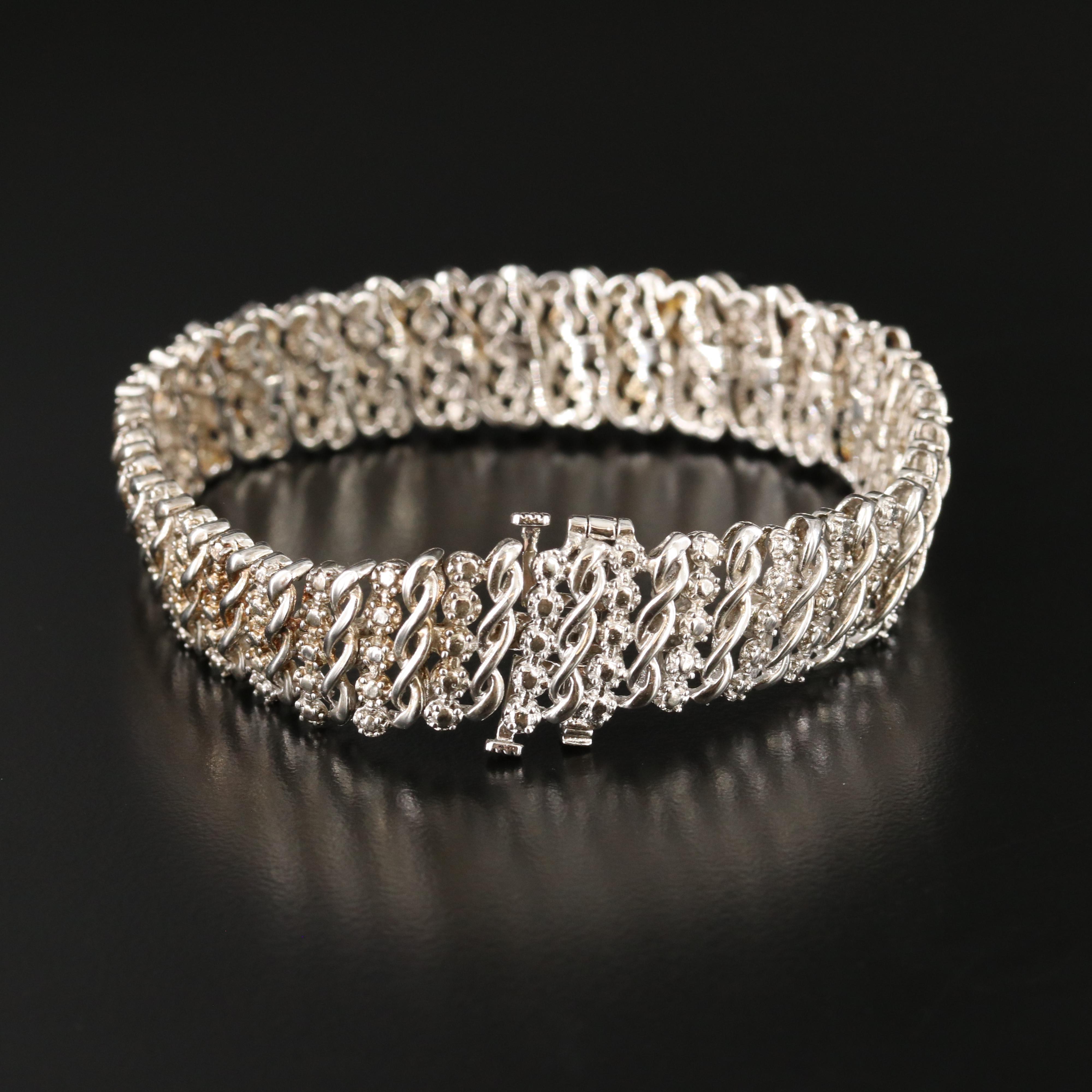 Sterling Diamond Bracelet