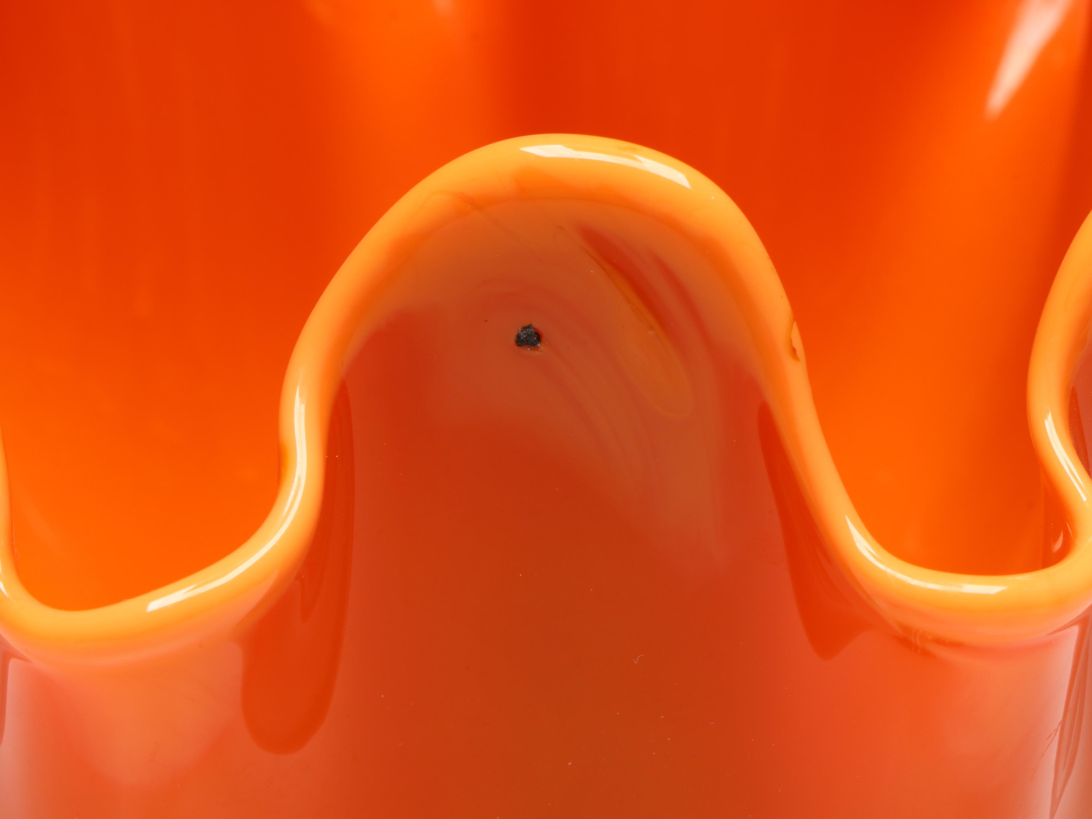 MCM L.E. Smith "Bittersweet" Compote, More Orange Glassware & Pottery Pitchers