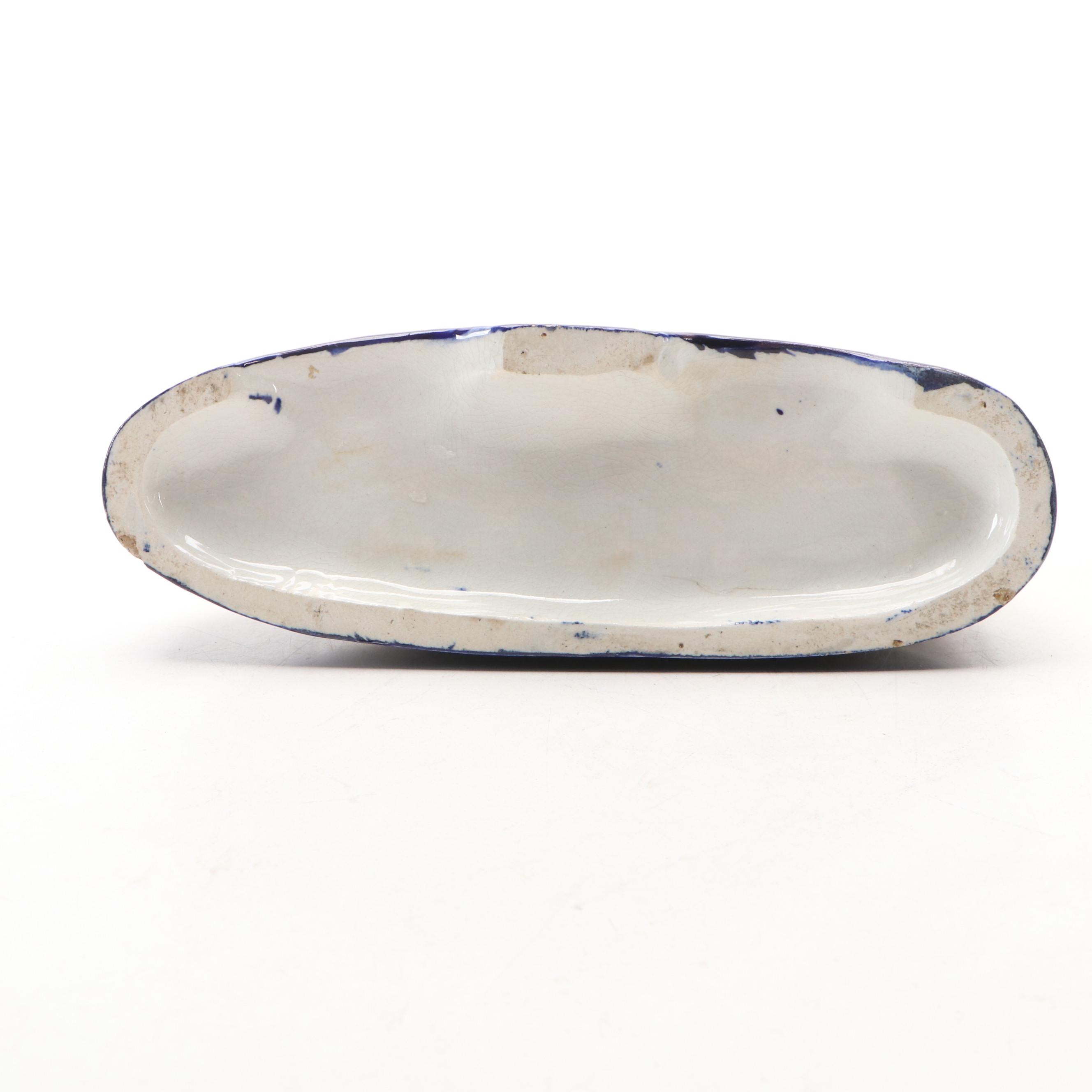 Staffordshire Earthenware Greyhound Pen Holder, Late 19th/Early 20th Century