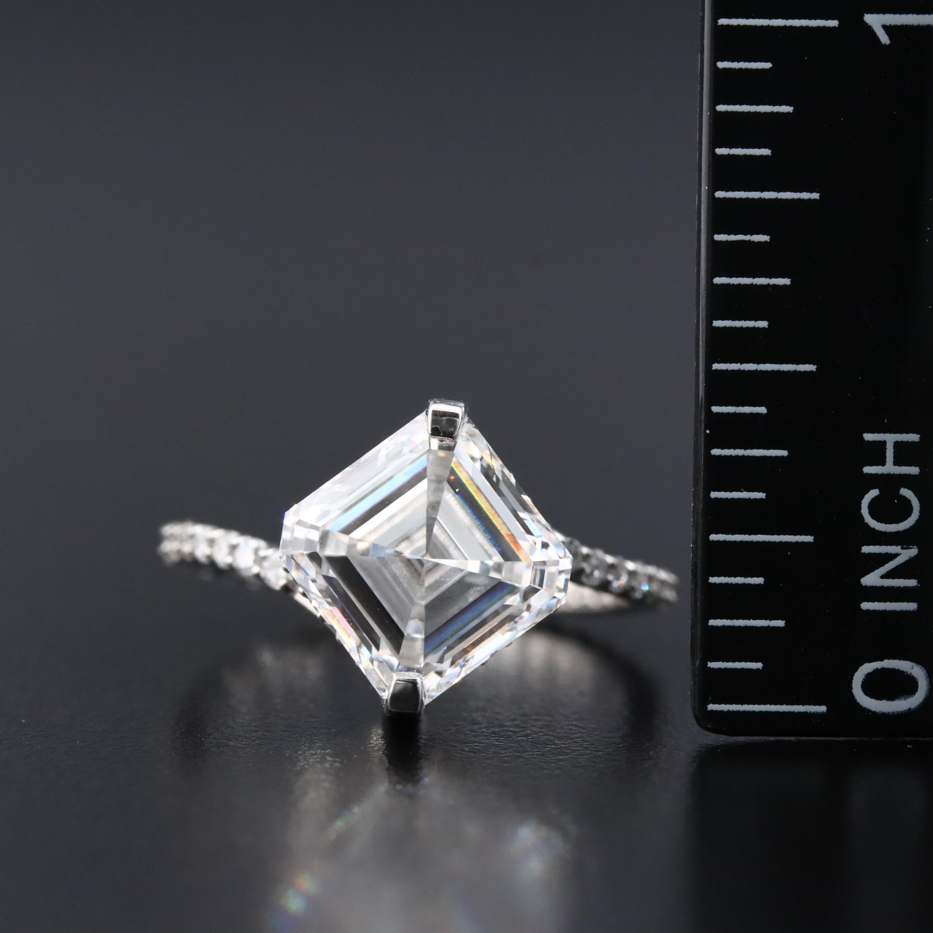 Platinum 4.77 CTW Lab Grown Diamond Ring with IGI Report