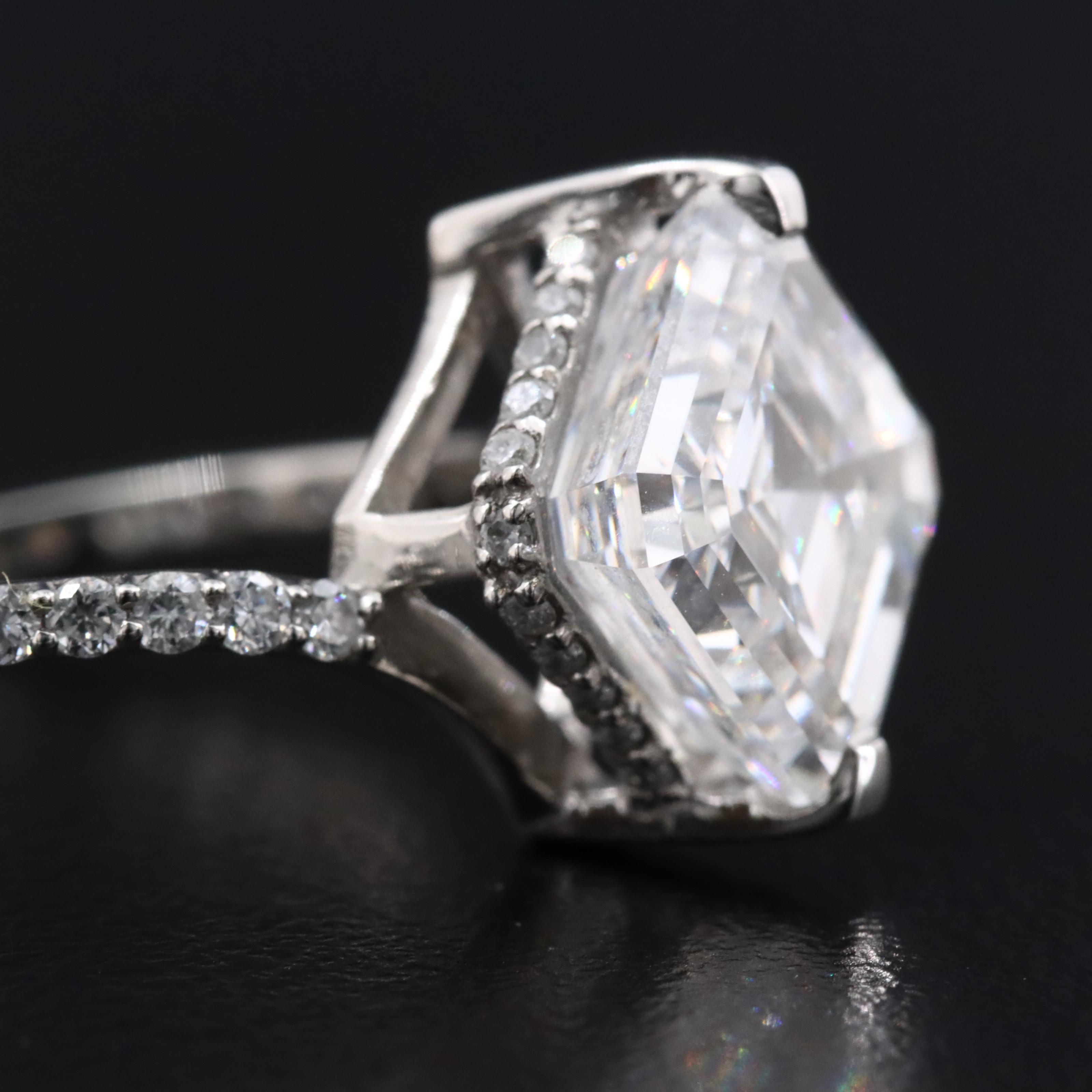 Platinum 4.77 CTW Lab Grown Diamond Ring with IGI Report