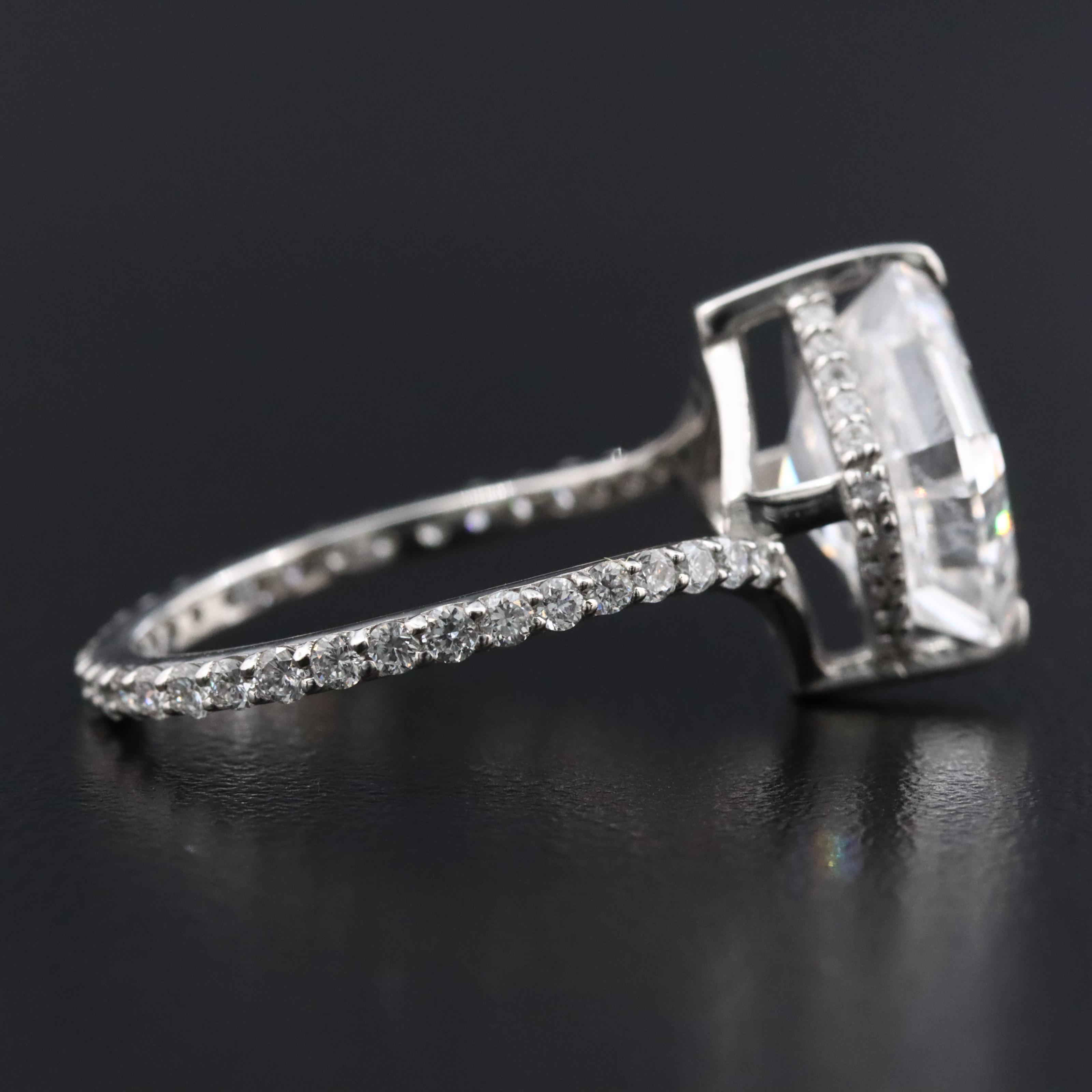 Platinum 4.77 CTW Lab Grown Diamond Ring with IGI Report