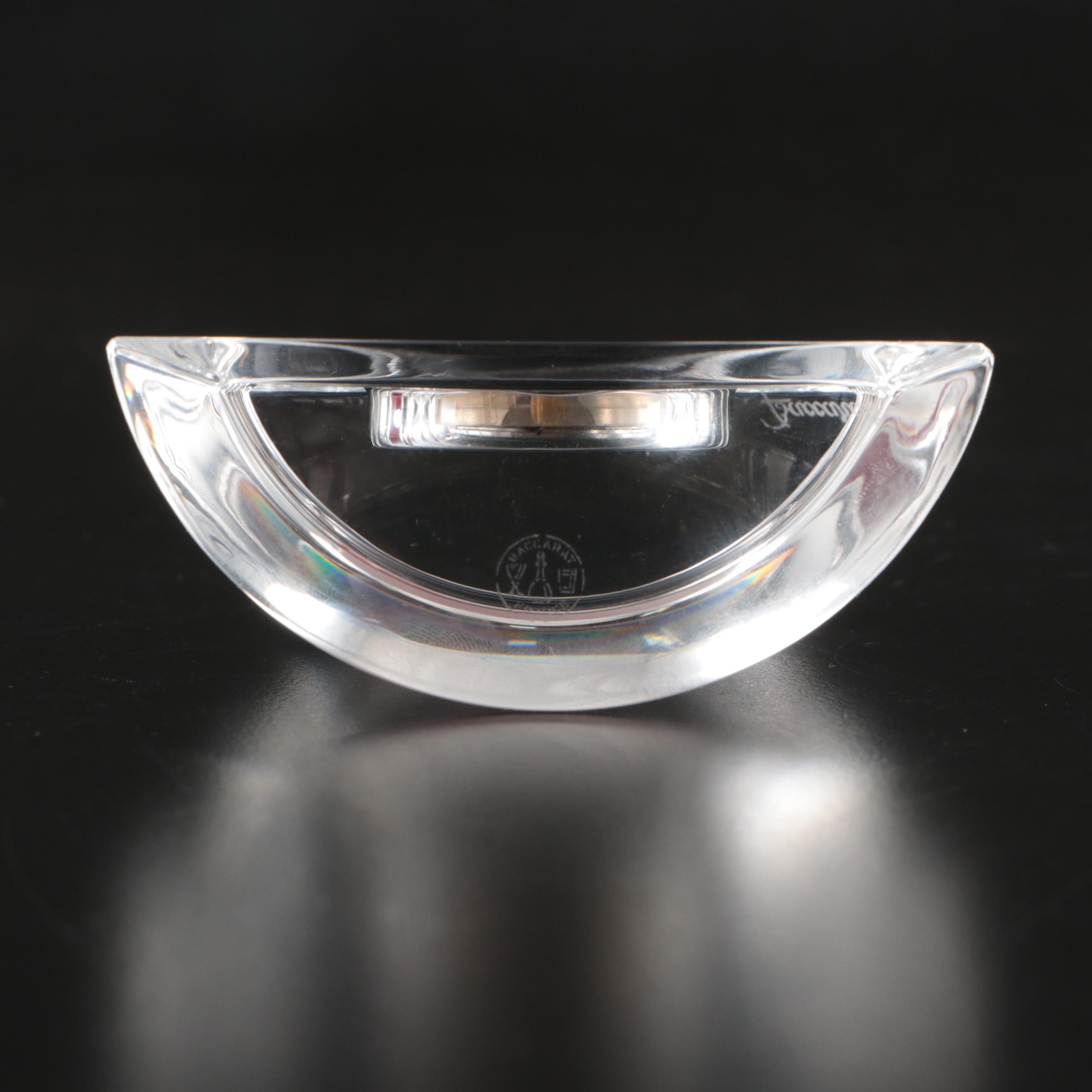 Baccarat "Lalande" Crystal Desk Clock