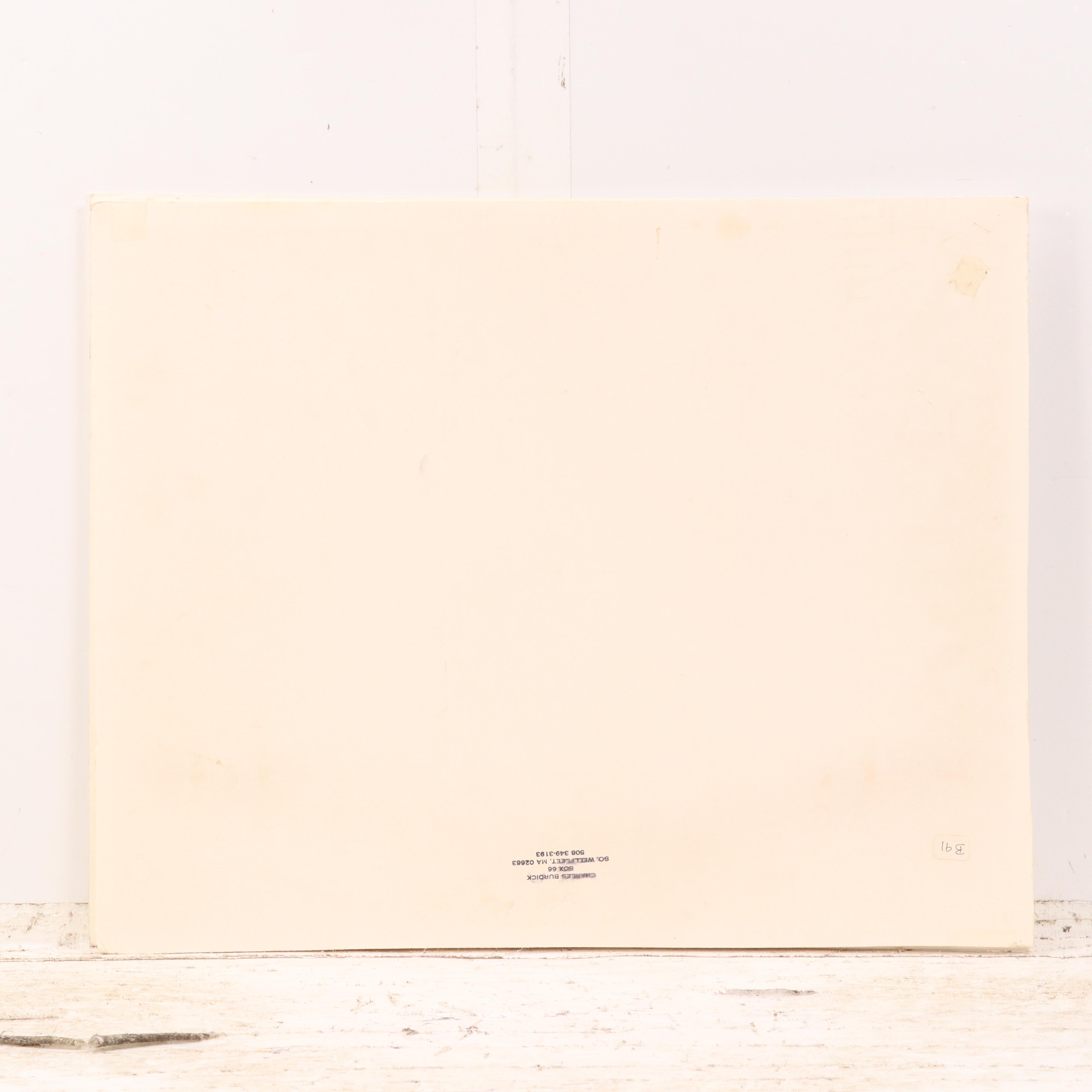 Charles Burdick Ink and Watercolor Painting of Marching Band, 20th Century