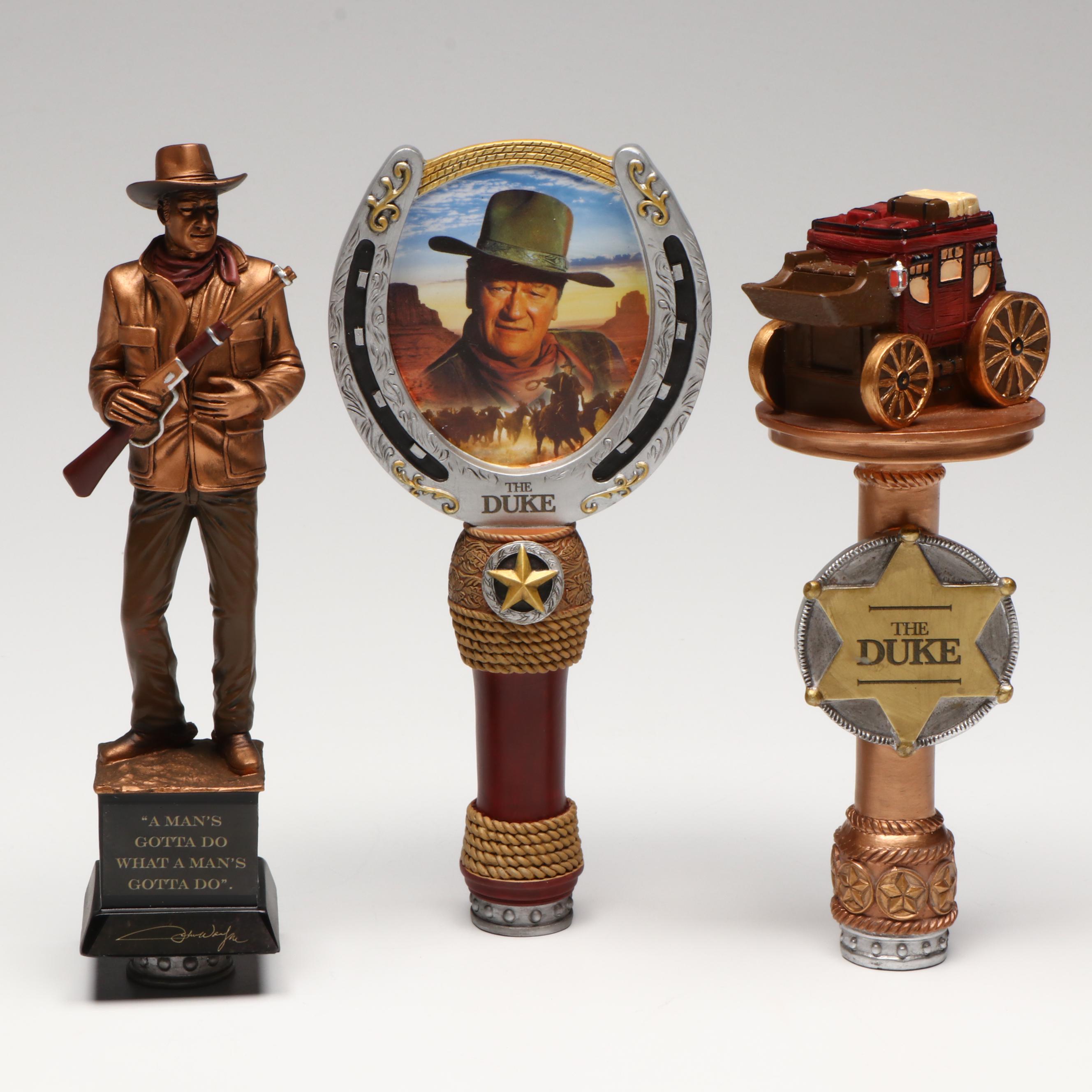 Bradford Exchange John Wayne Resin Tap Handles