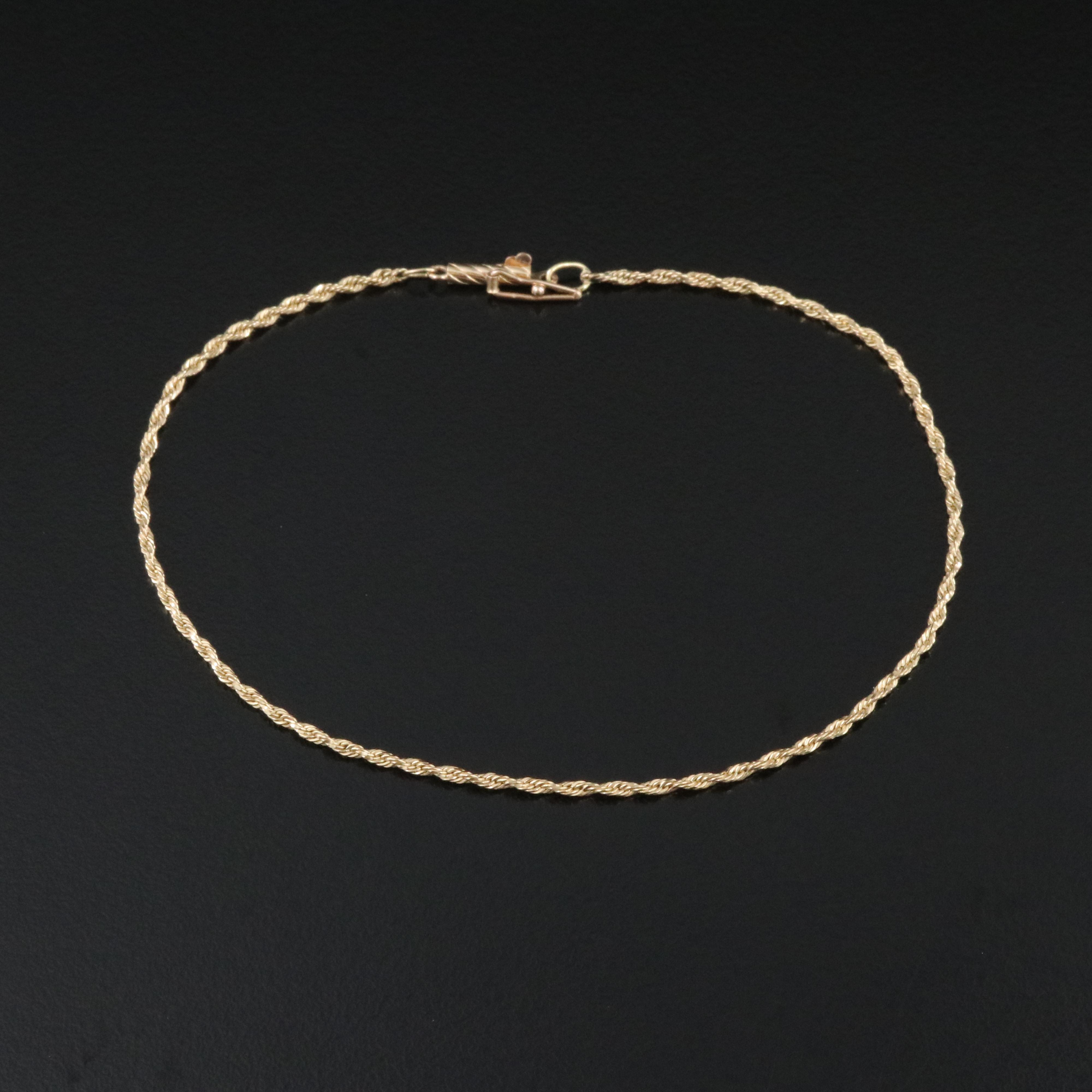 14K Braided Rope Chain Bracelet