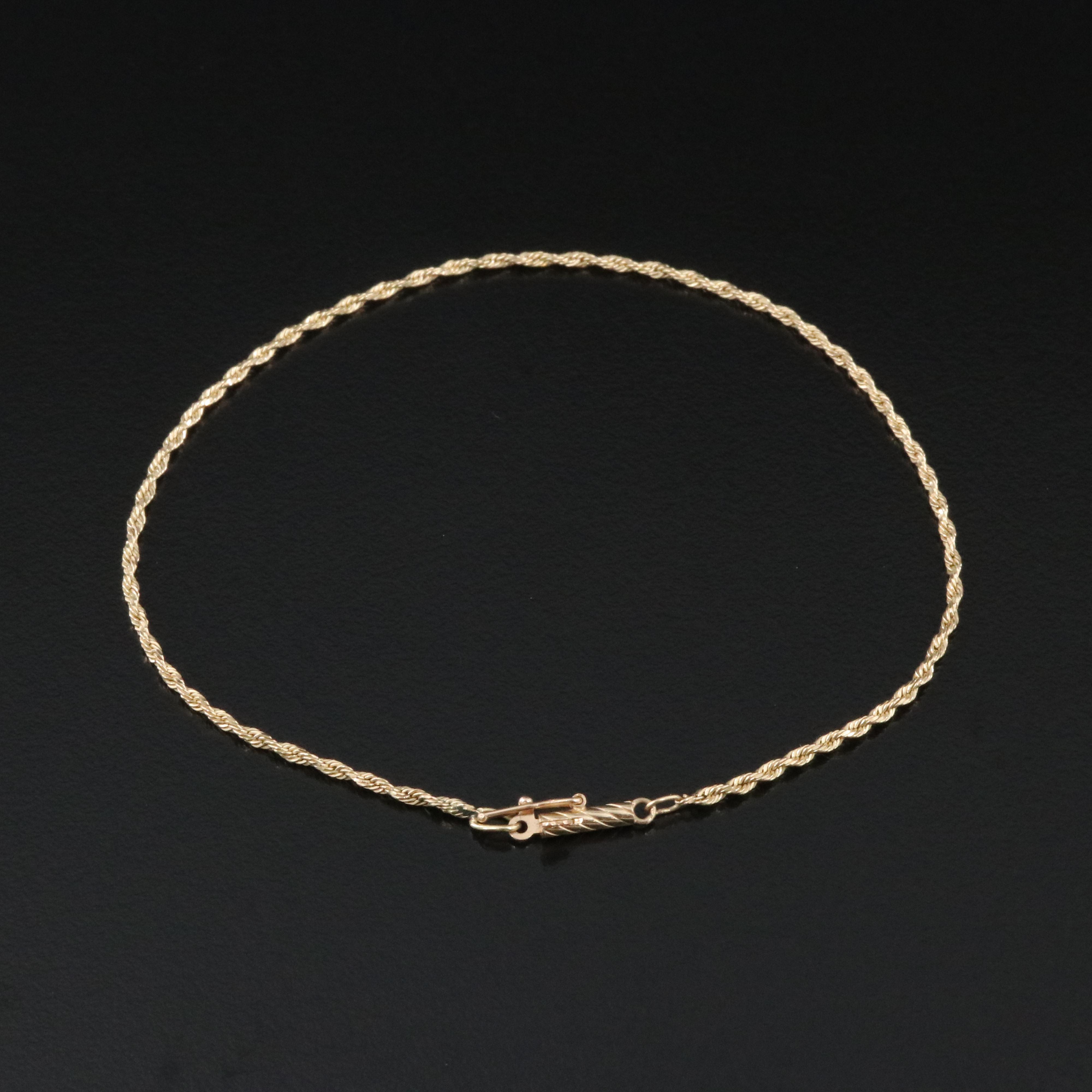 14K Braided Rope Chain Bracelet