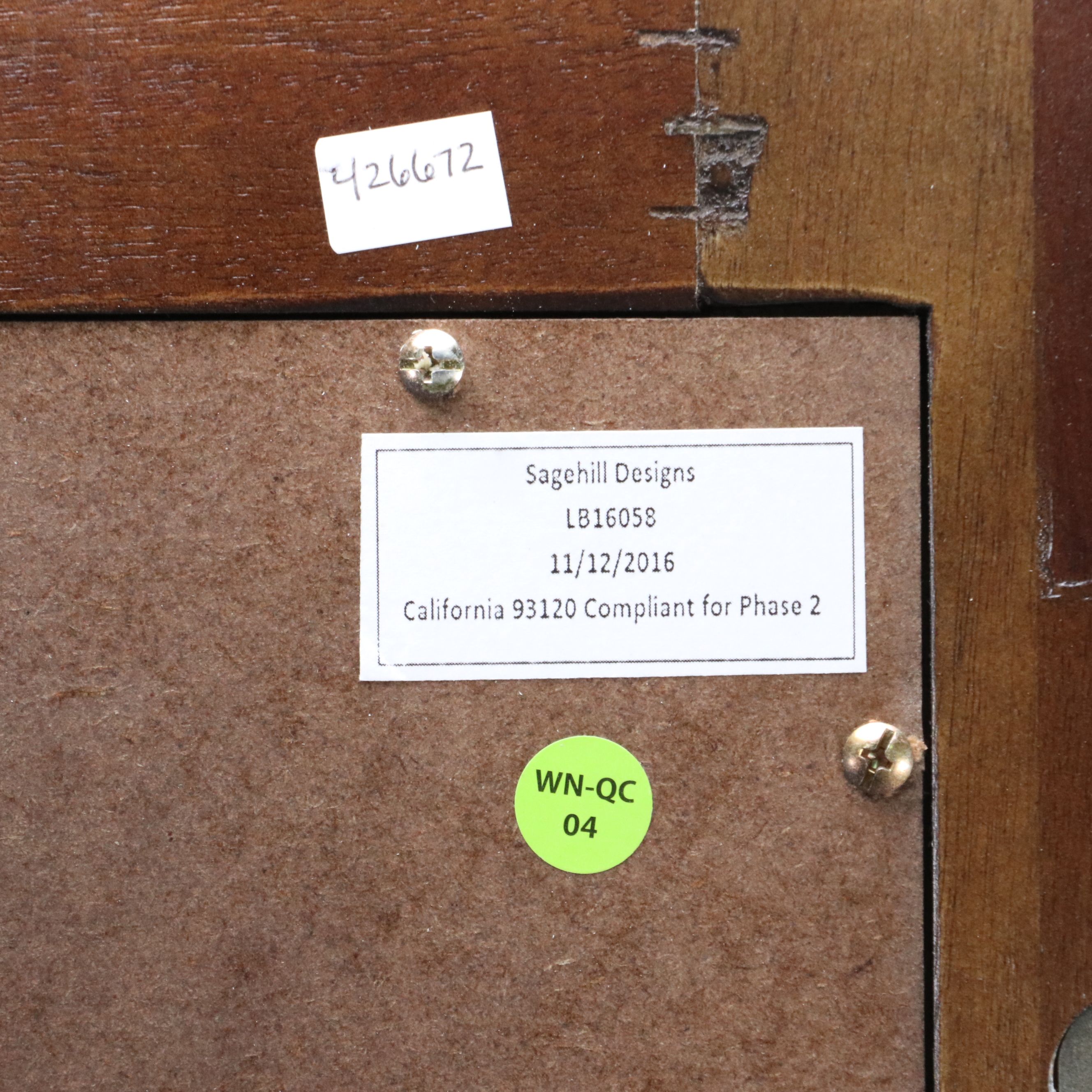 Contemporary Wood Framed Vanity Mirror