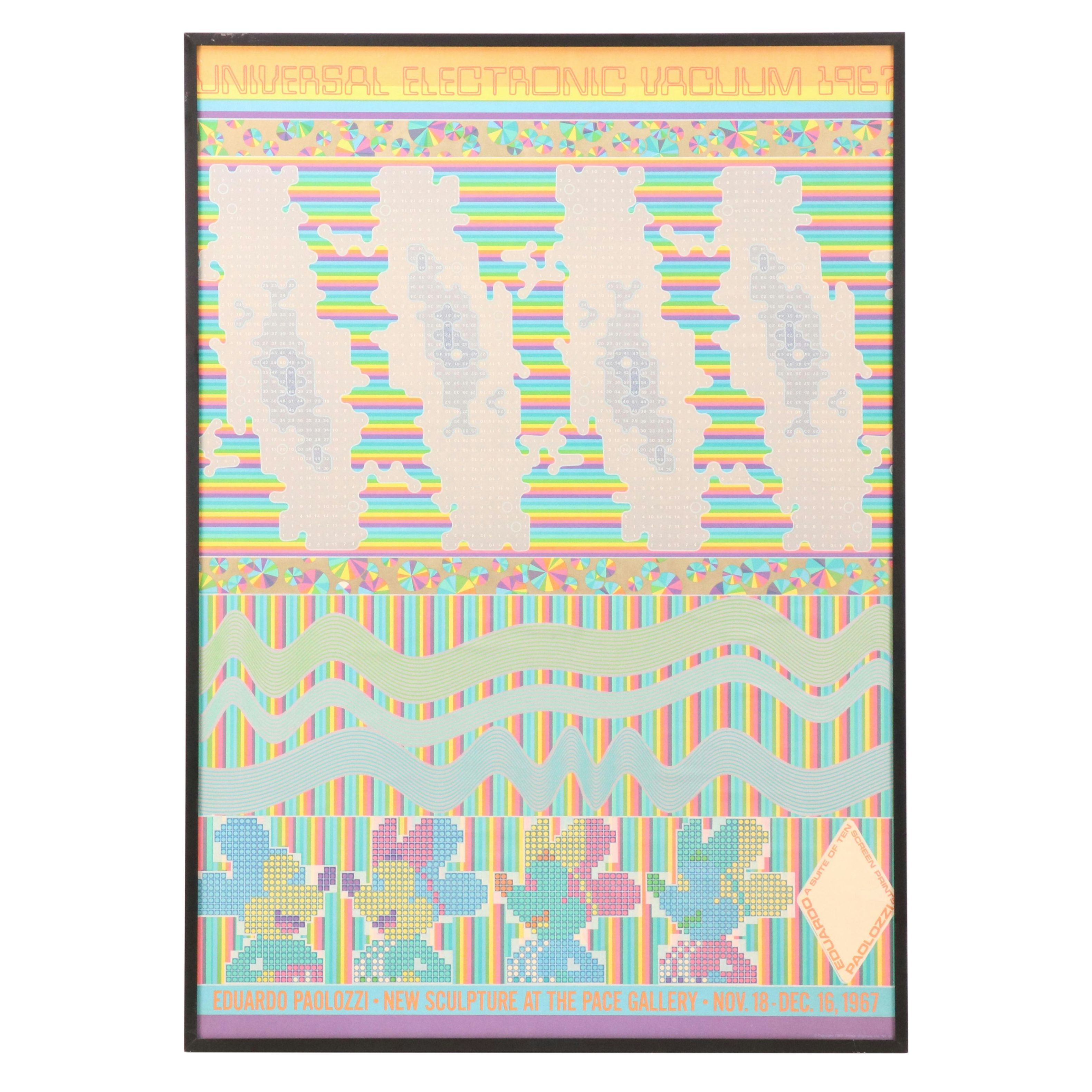 Eduardo Paolozzi Exhibition Poster "Universal Electronic Vacuum," 1967