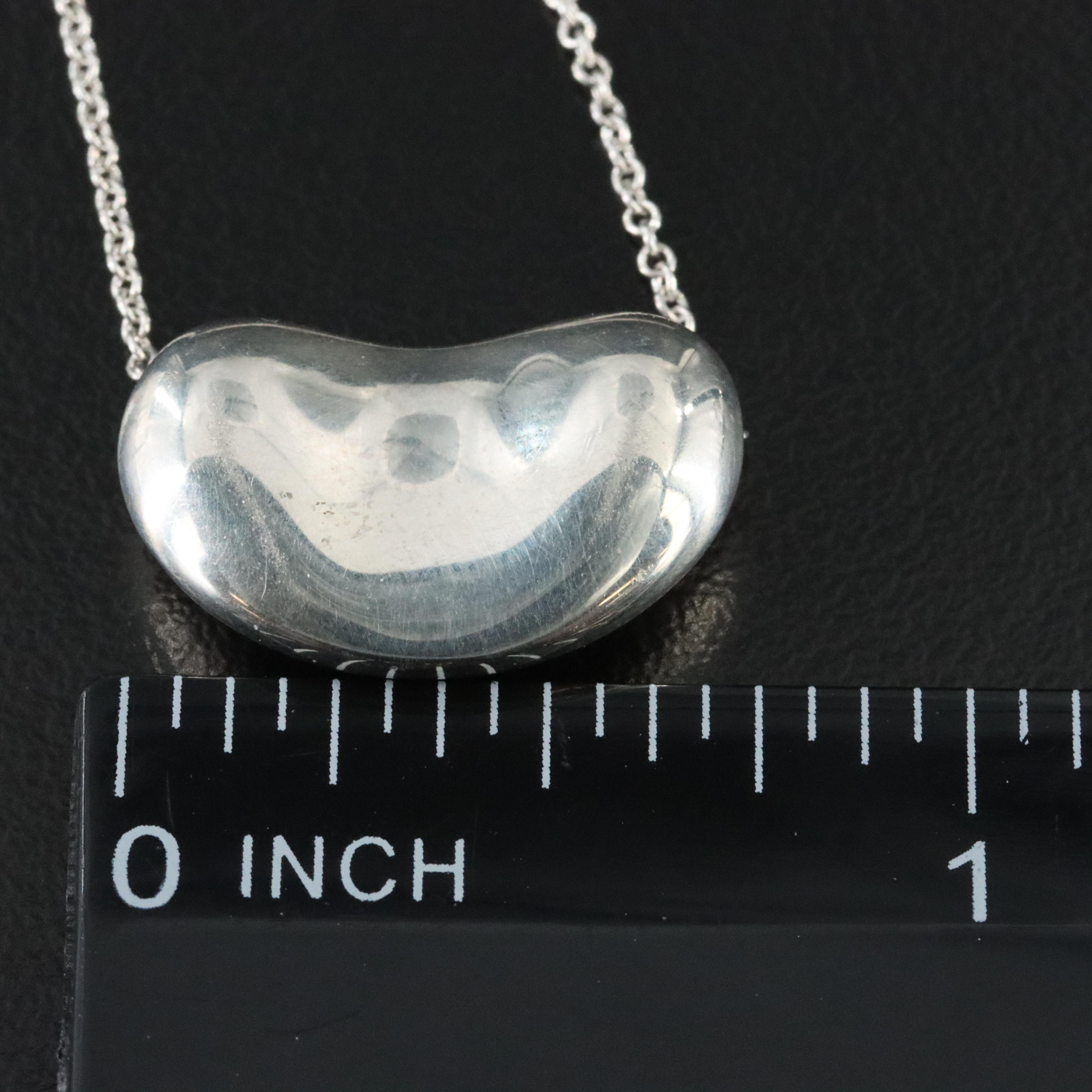 Elsa Peretti for Tiffany & Co. Bean Design Sterling Necklace