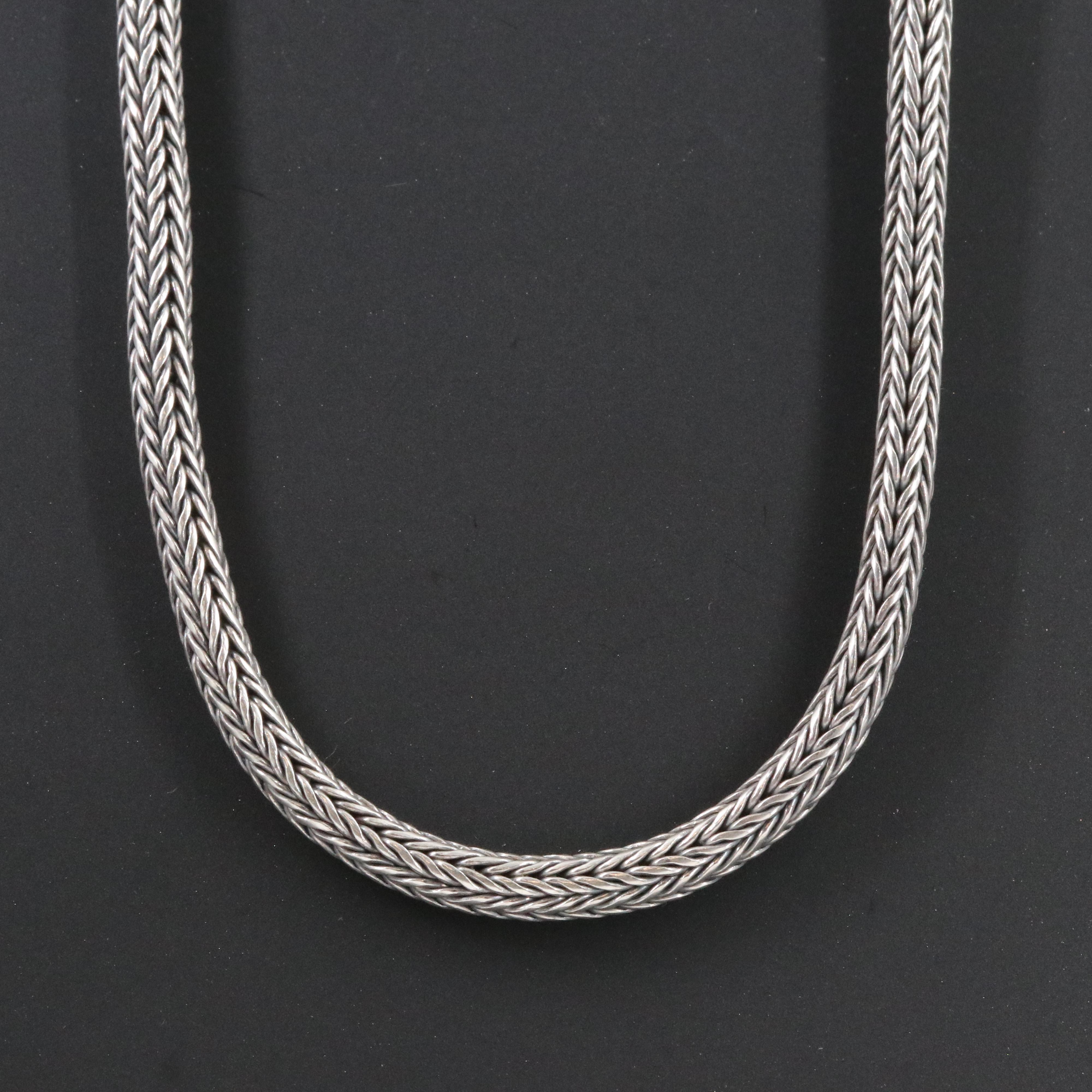 Sterling Wheat Chain Necklace