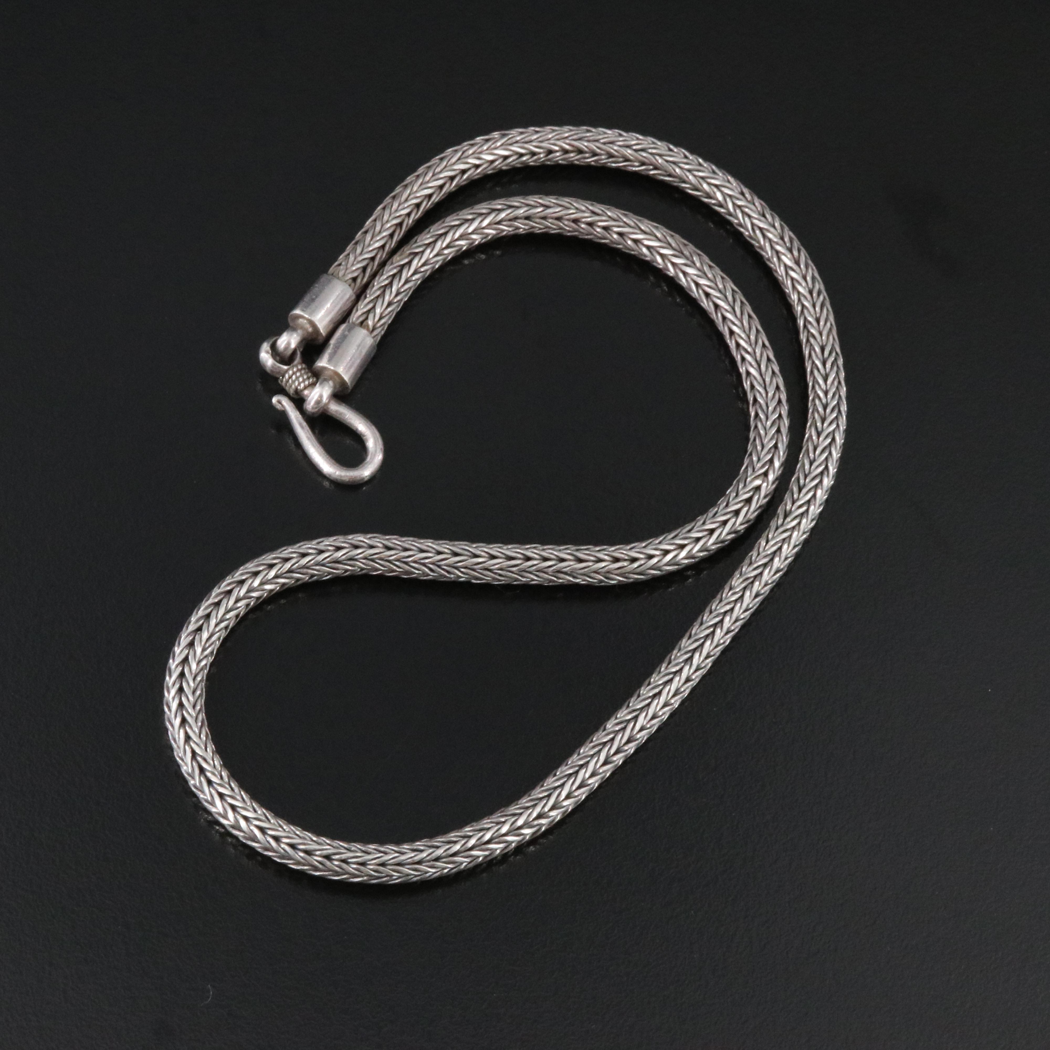 Sterling Wheat Chain Necklace