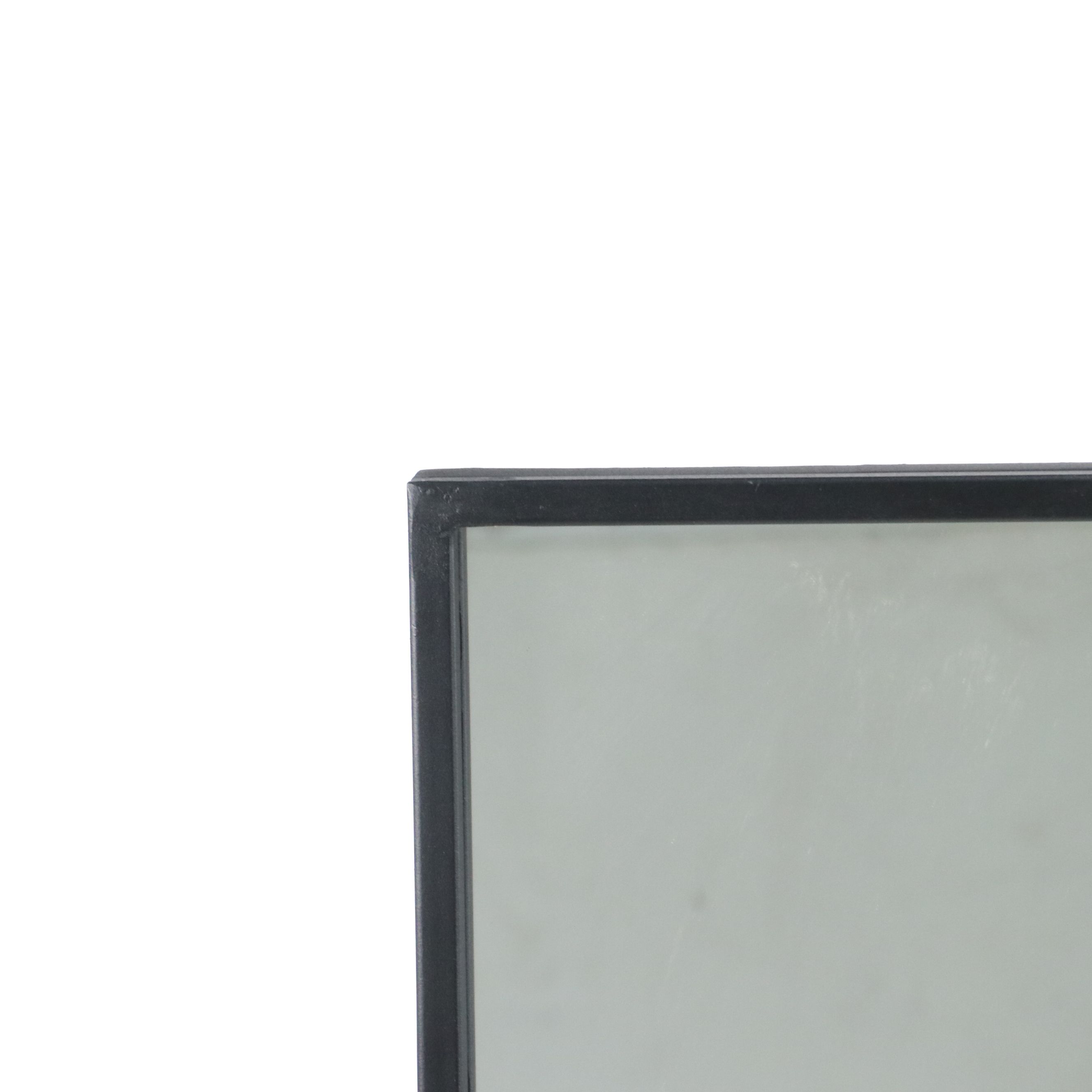 Contemporary Black Metal Framed Vanity Mirror