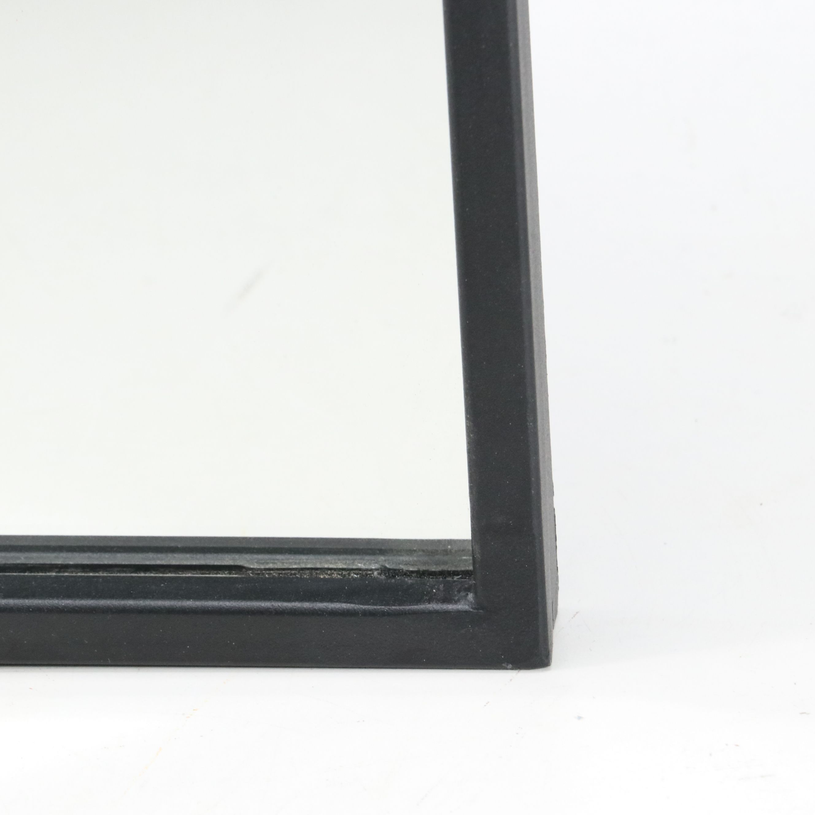 Contemporary Black Metal Framed Vanity Mirror