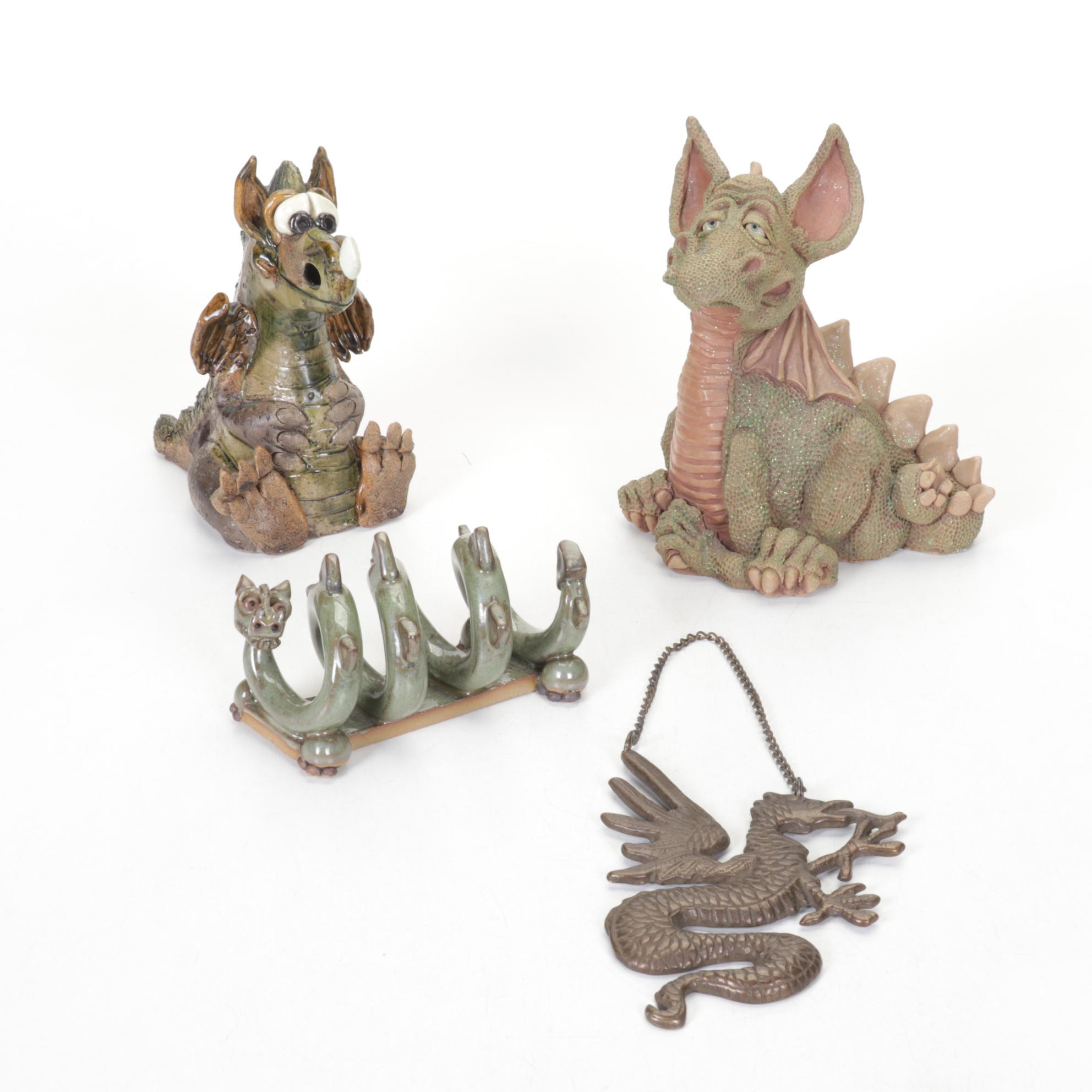 Hand-Crafted Dragon Figurines, Incense Holder & Wall Decor