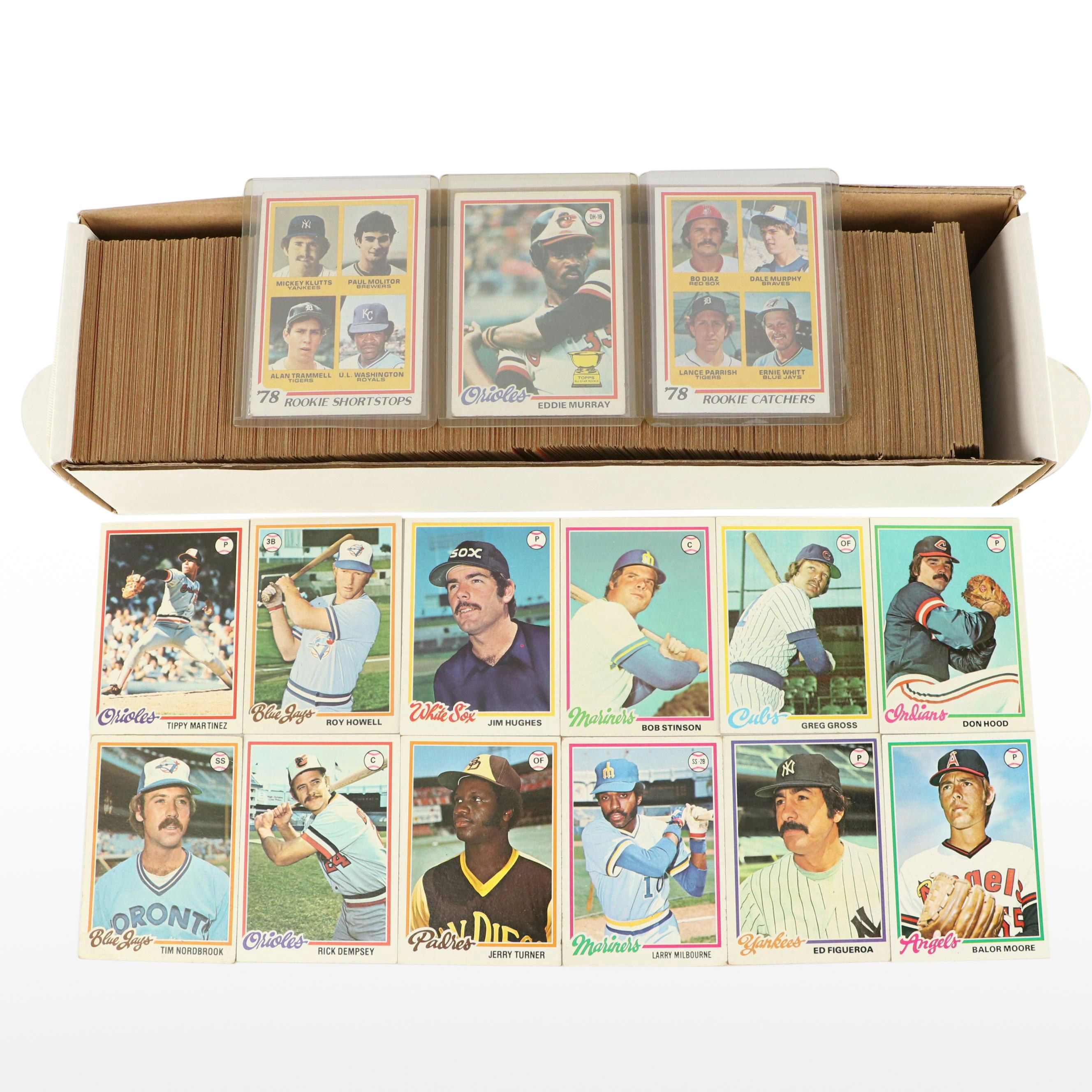 1978 Topps Baseball Card Set Featuring Eddie Murray and Alan Trammell Rookies