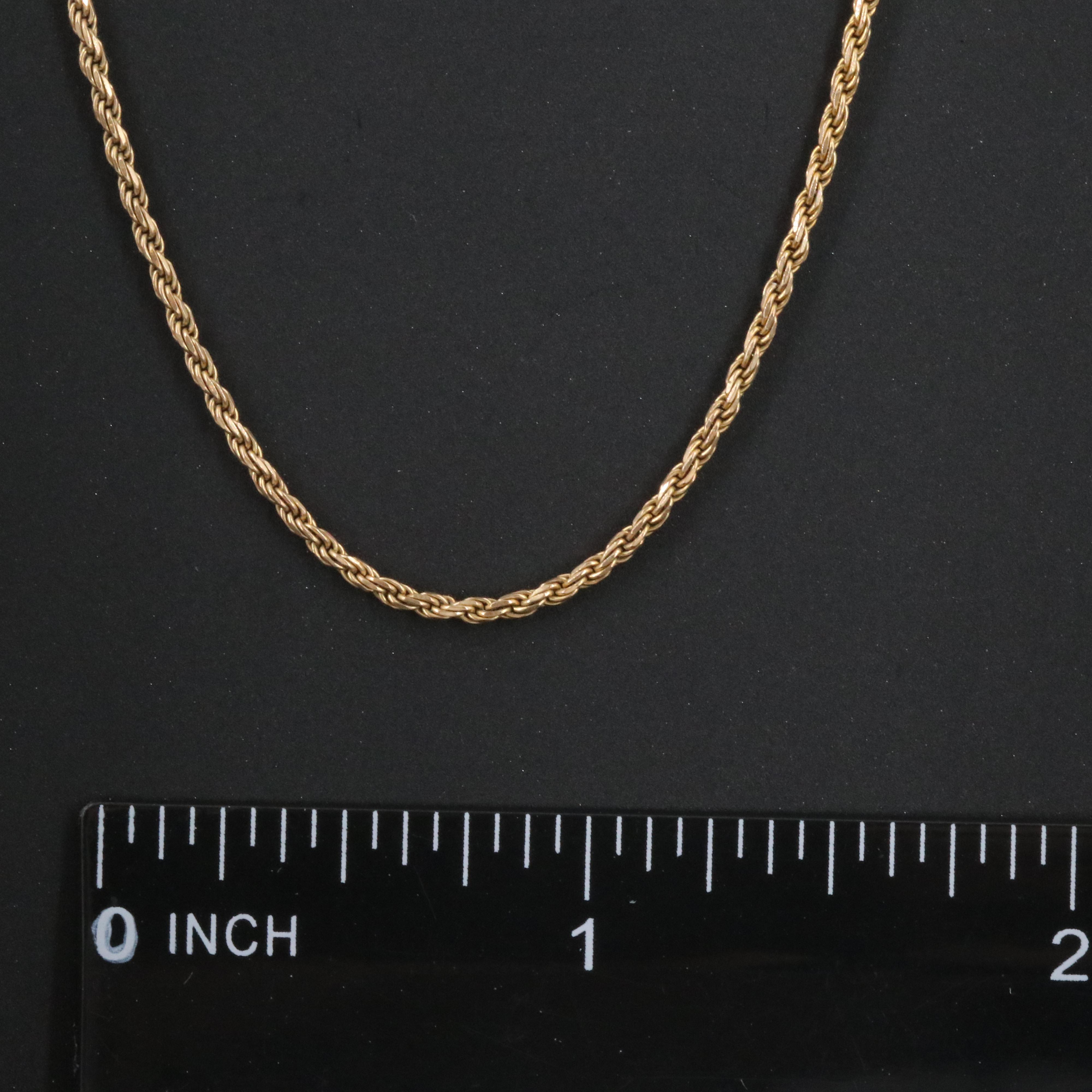 Italian 14K Braided Rope Chain Necklace