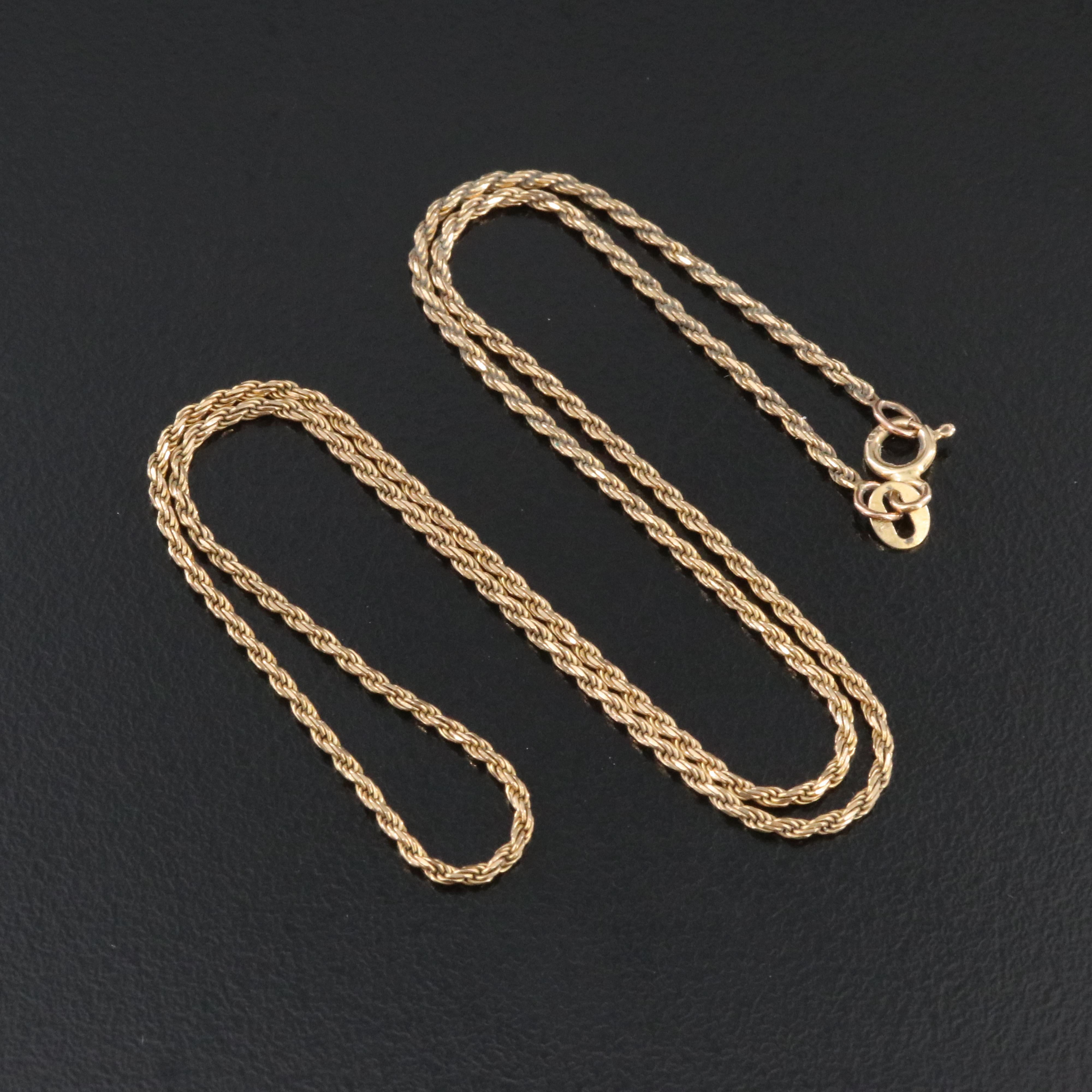 Italian 14K Braided Rope Chain Necklace