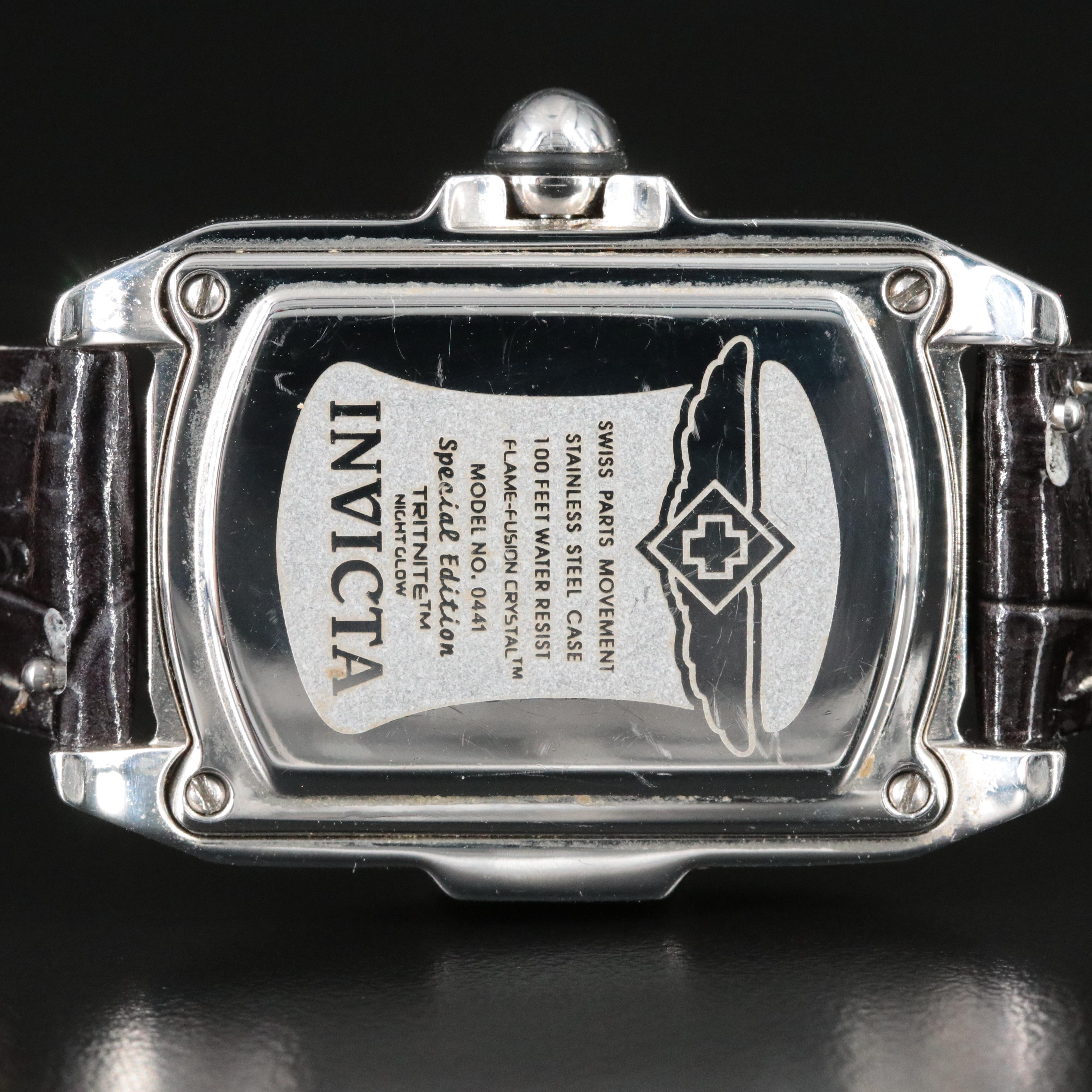 Invicta Baby Lupah Model 0441 Stainless Steel Watch with Leather Band Selection