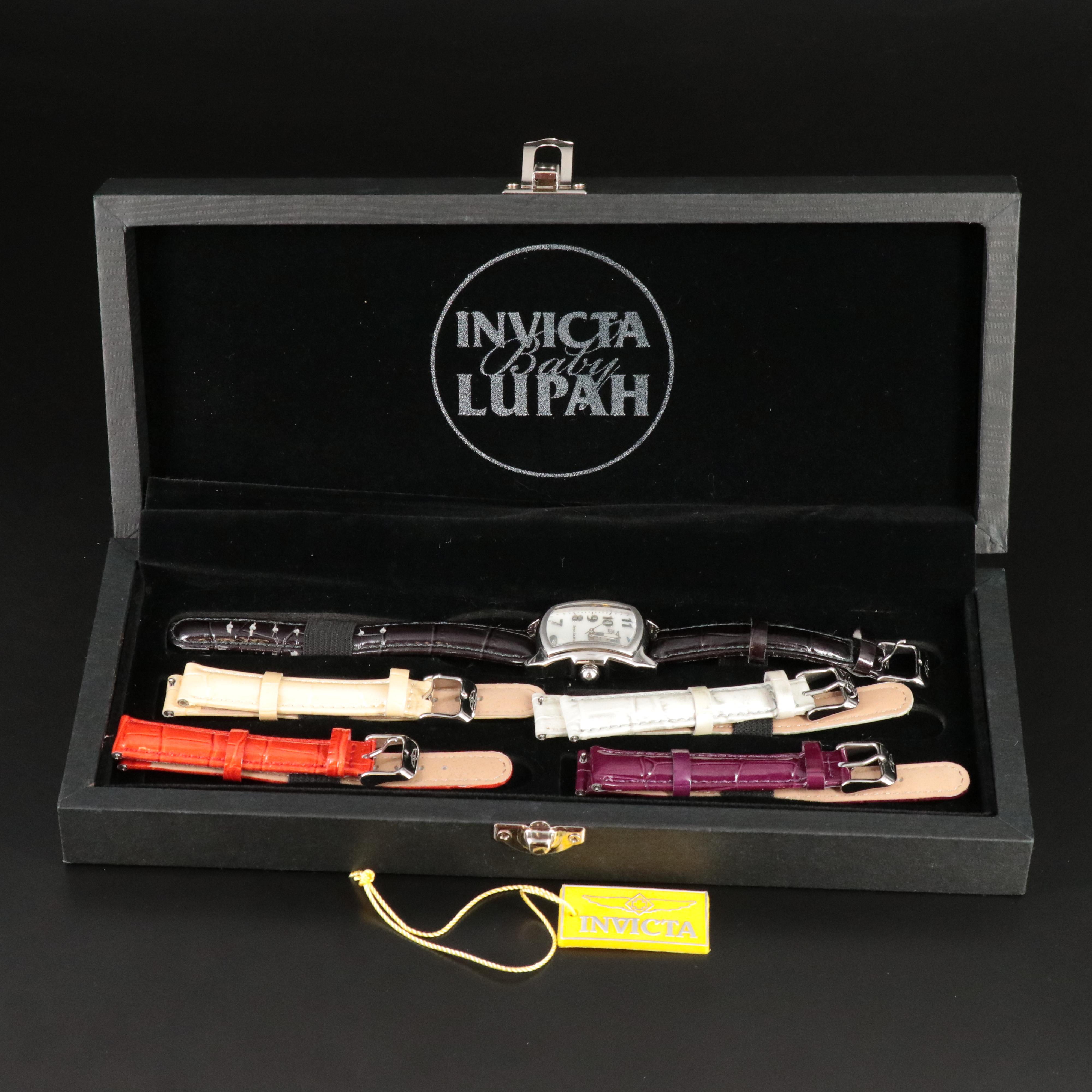 Invicta Baby Lupah Model 0441 Stainless Steel Watch with Leather Band Selection