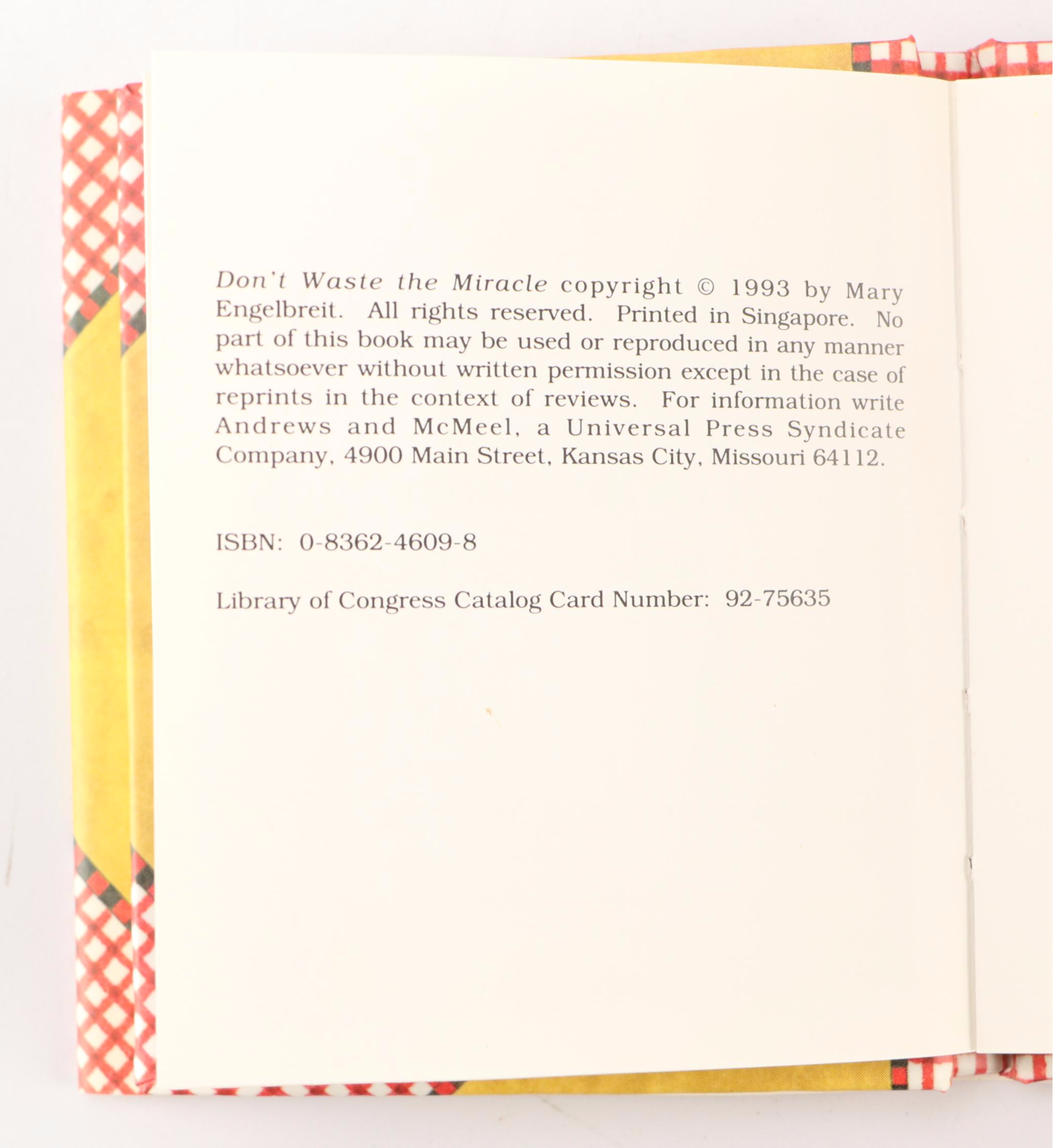 Mary Engelbreit Illustrated "Don't Waste the Miracle" with More Books and Décor