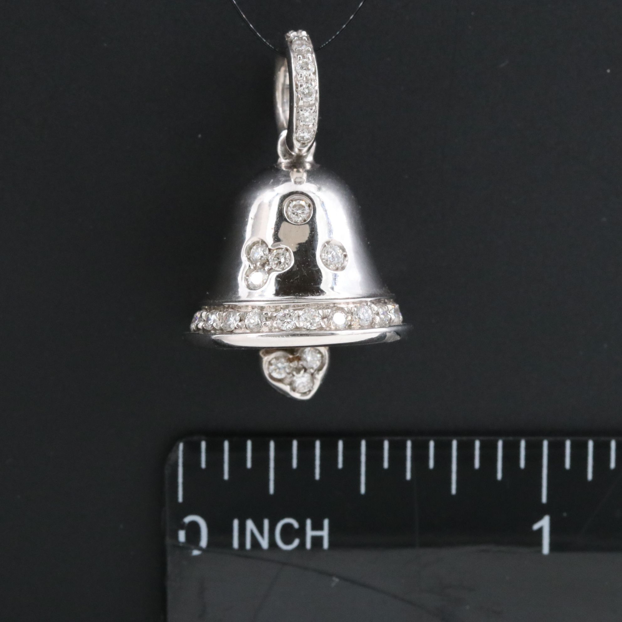 Aaron Basha 18K 0.38 CTW Diamond Bell Pendant