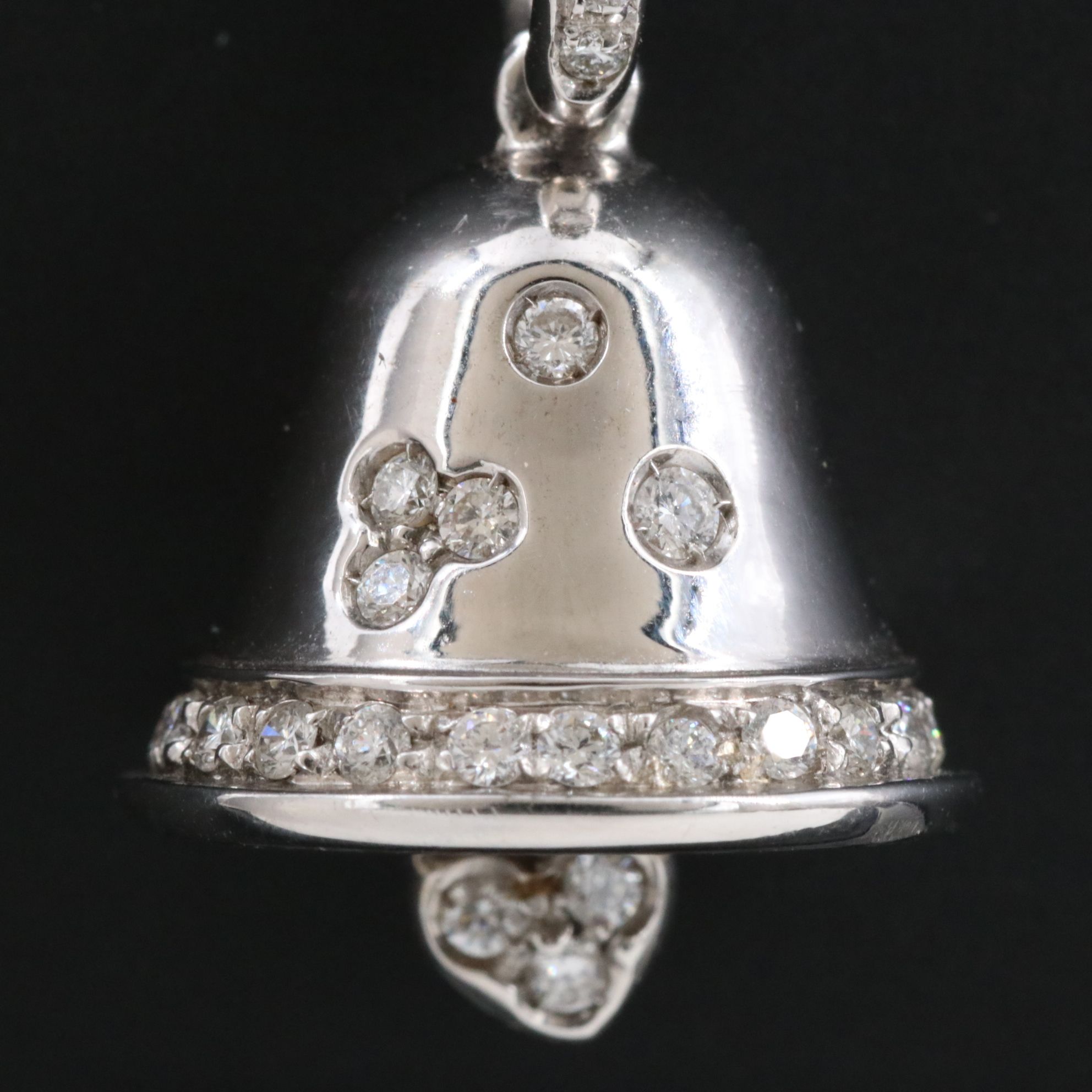 Aaron Basha 18K 0.38 CTW Diamond Bell Pendant