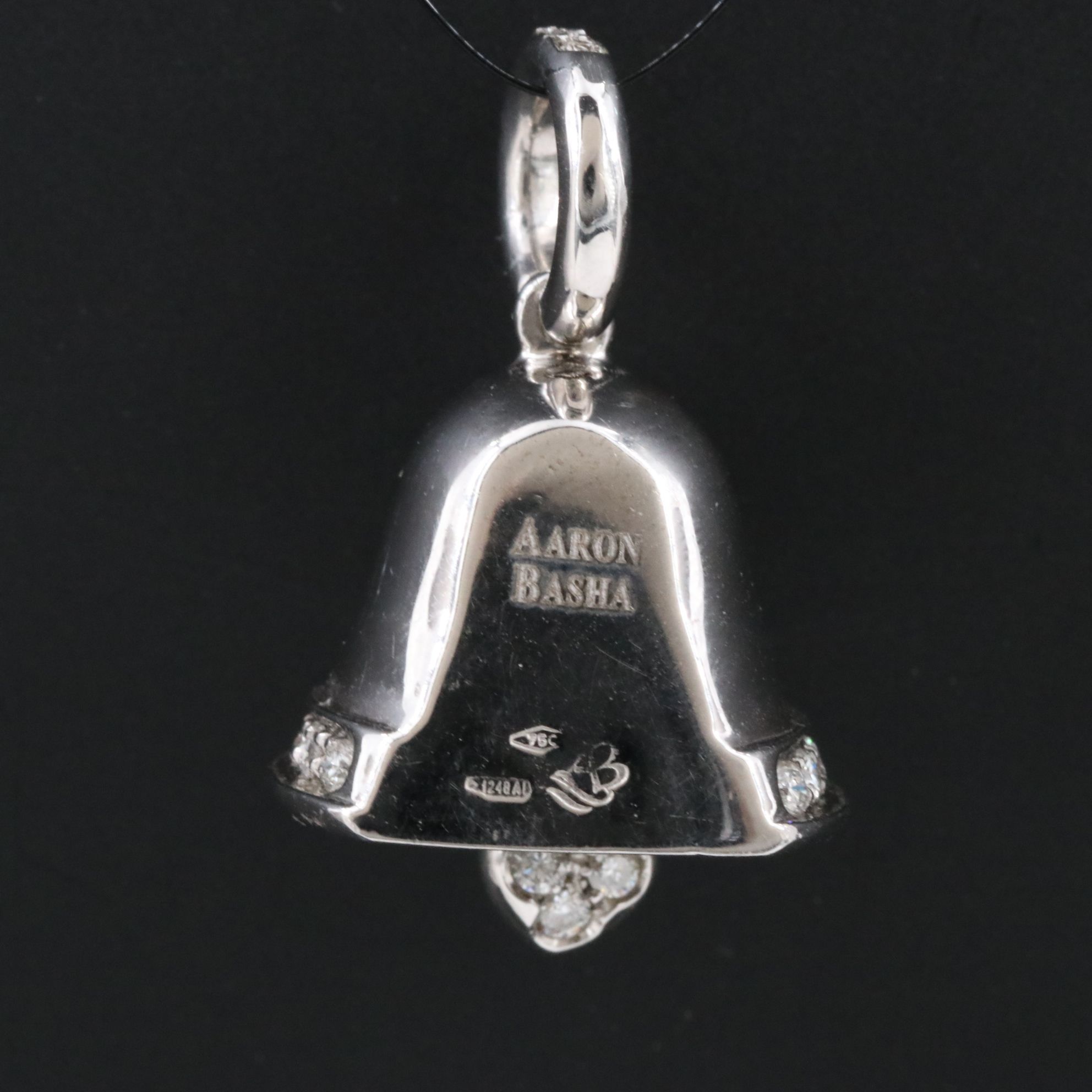 Aaron Basha 18K 0.38 CTW Diamond Bell Pendant
