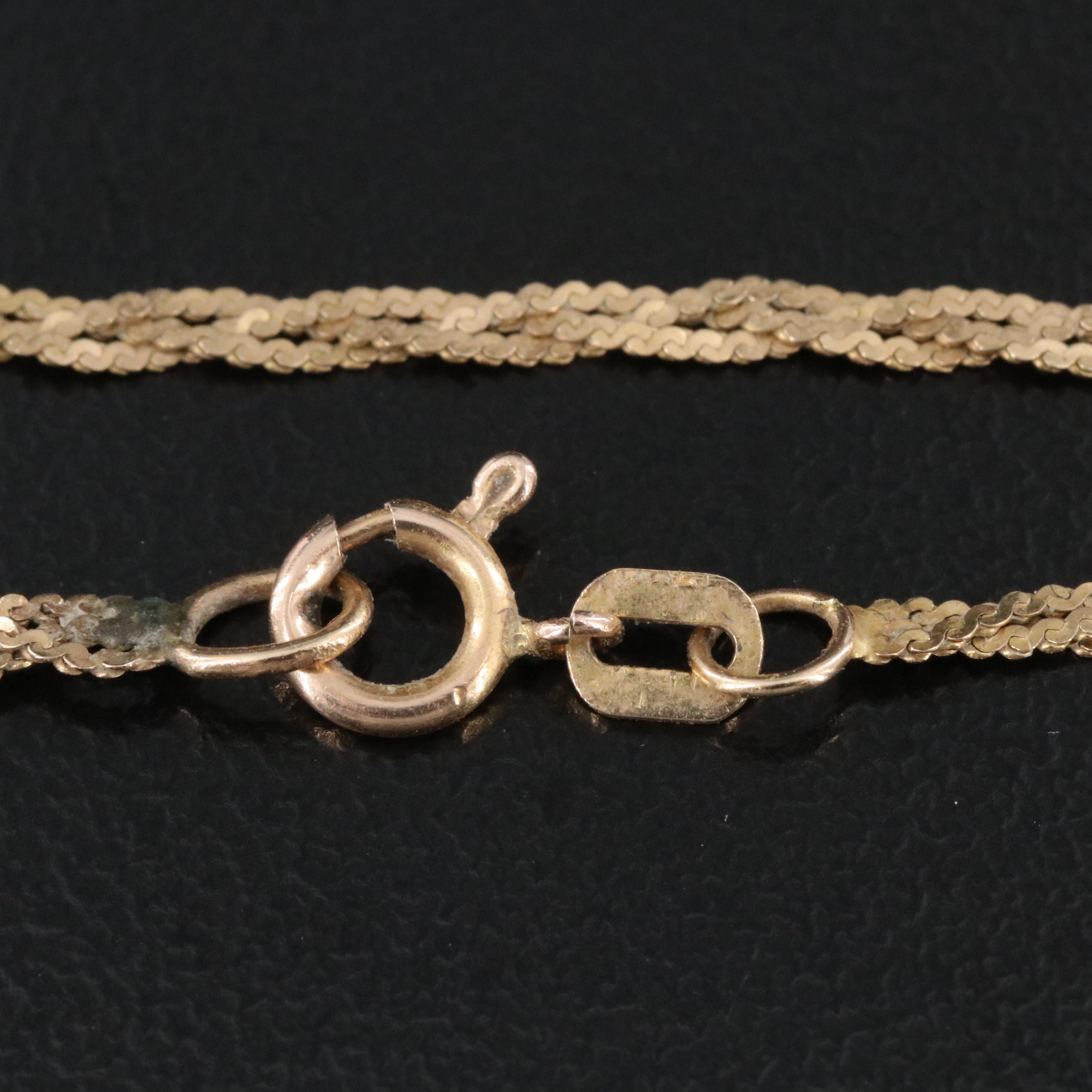 14K Braided Serpentine Chain Necklace